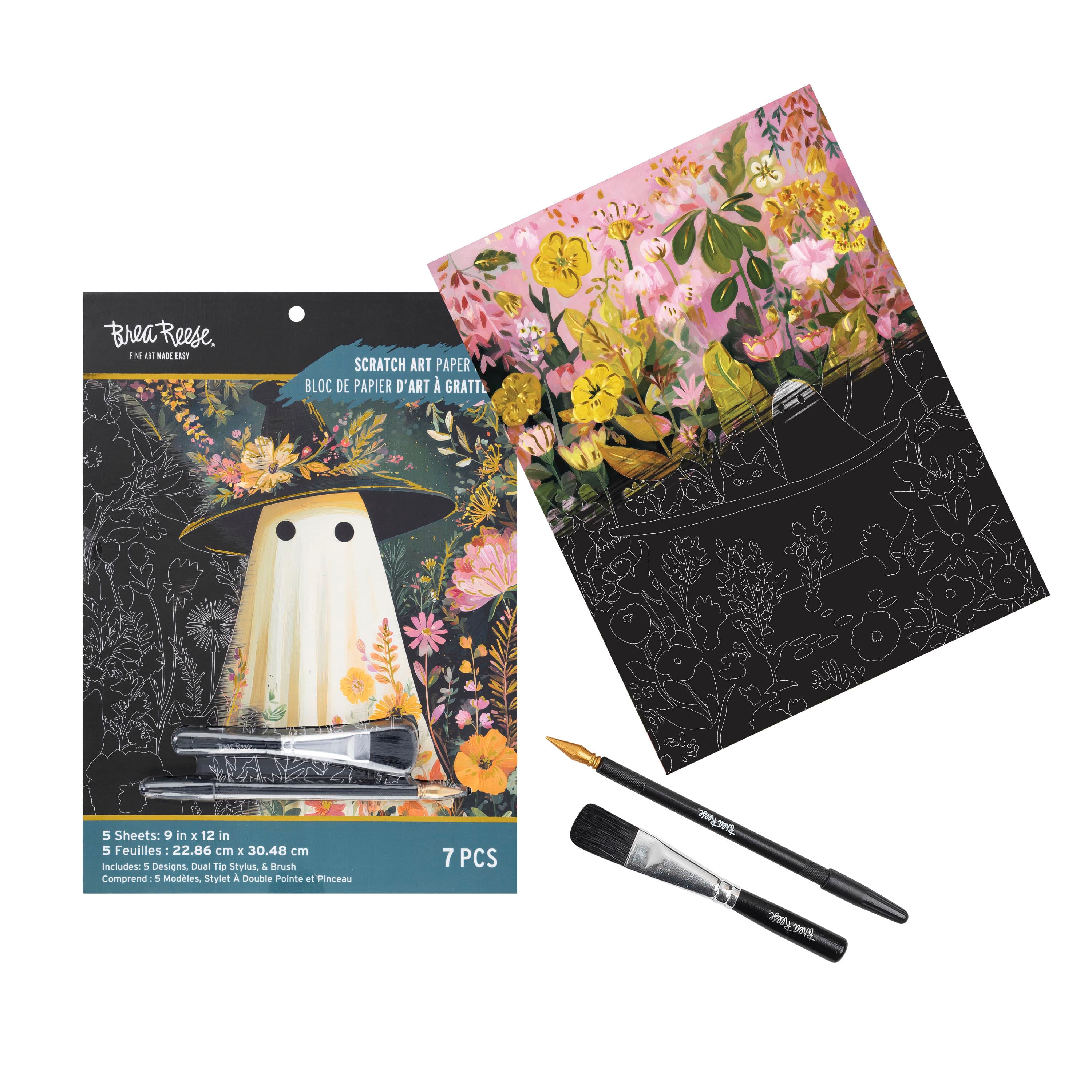 Brea Reese® 9" x 12" Meadow Ghosts Scratch Art Paper Pad