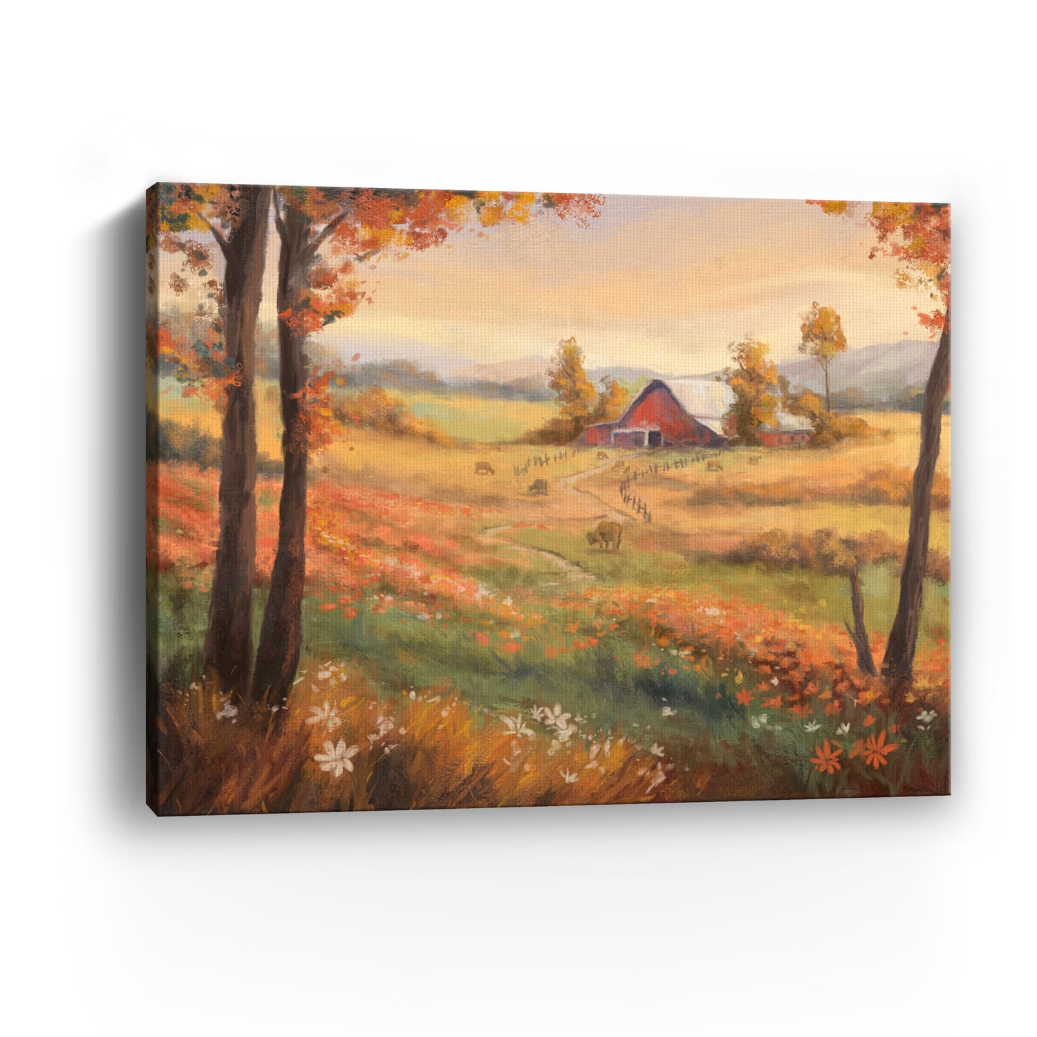 Lumaprints Autumn farm ladscape Canvas Giclée Art