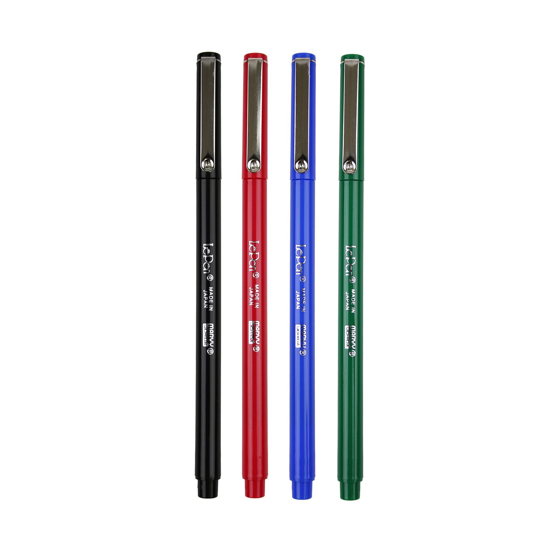 Marvy® Uchida Le Pen® 0.3 mm 4 Primary Color Drawing Pen Set