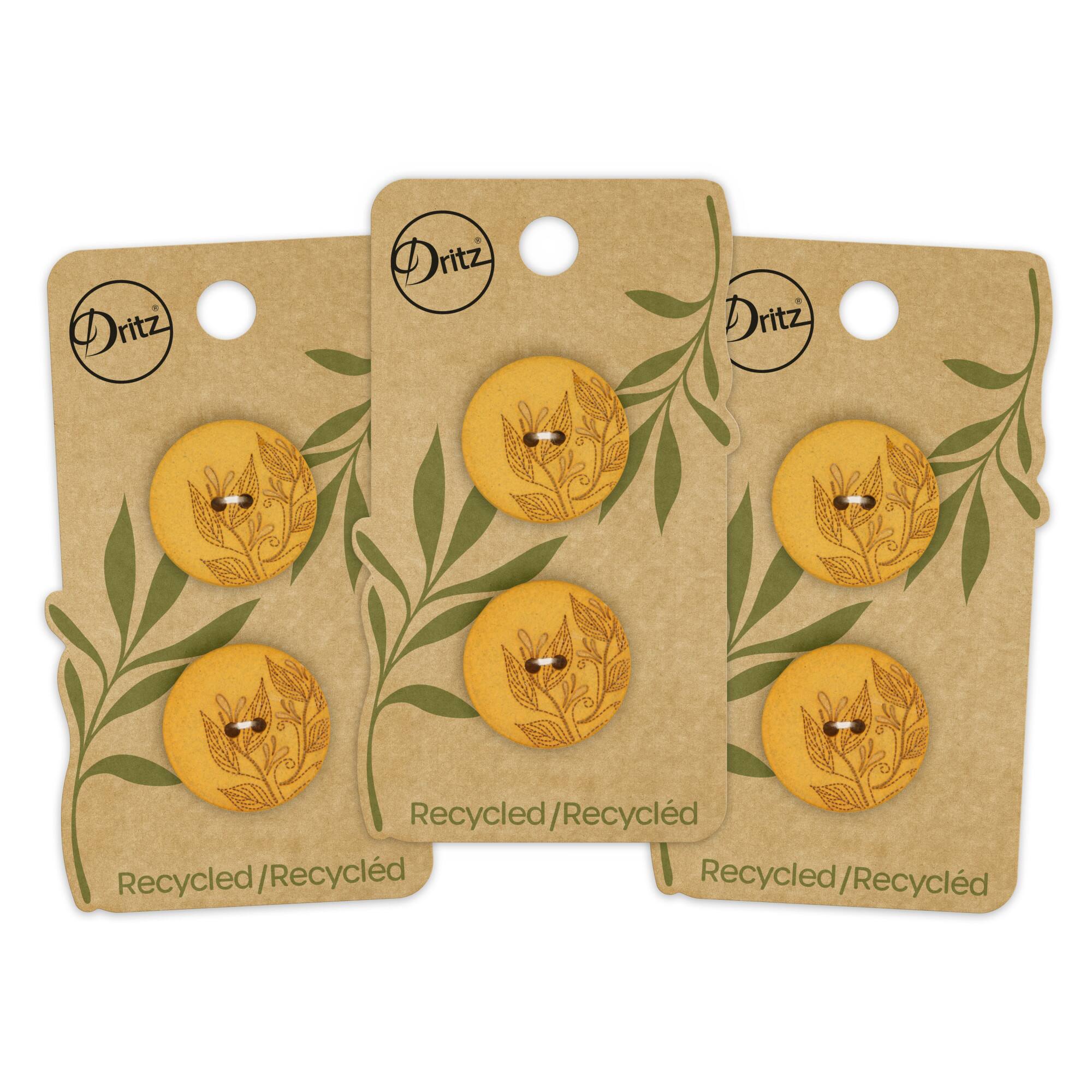 Dritz® 23mm Recycled Hemp Round Floral Button