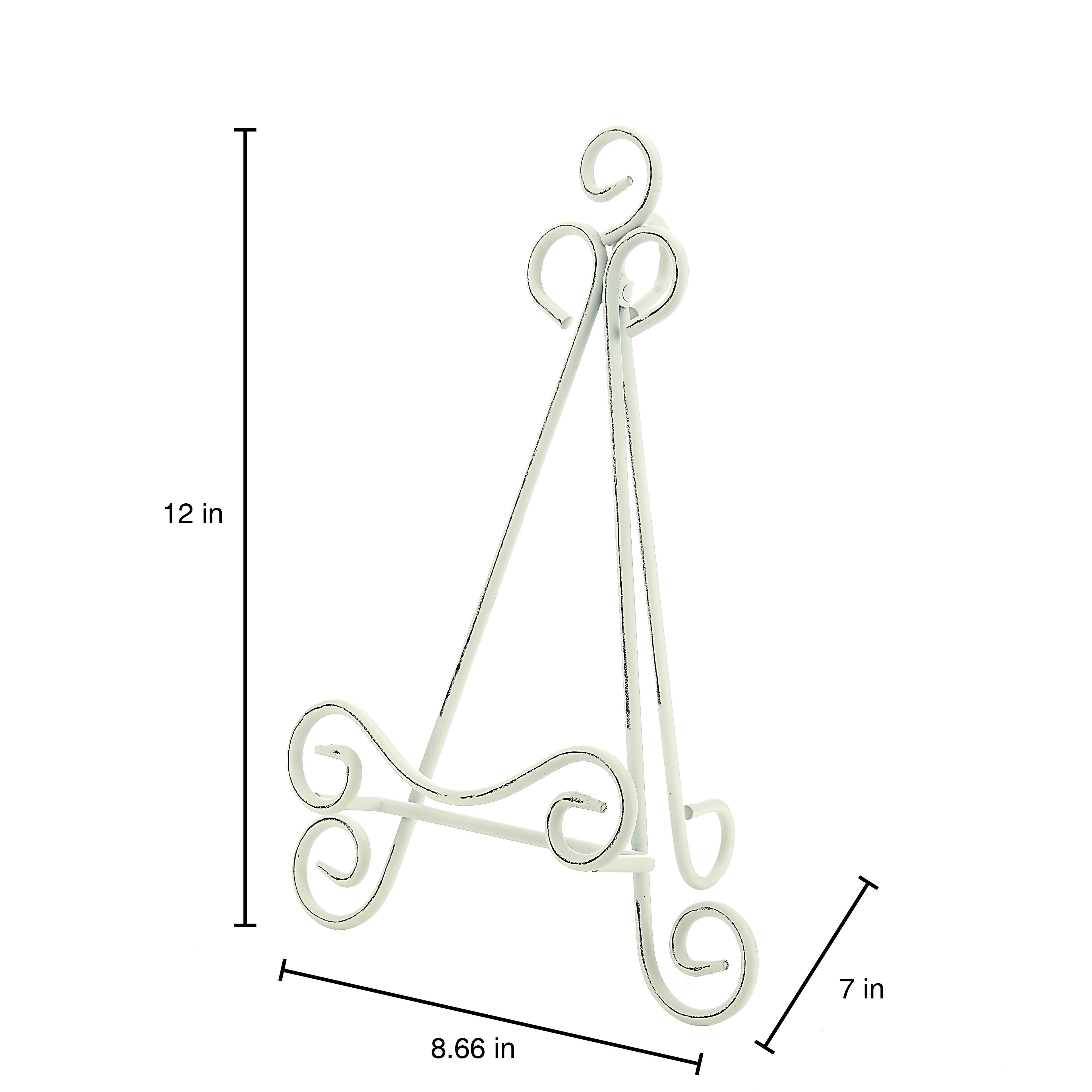 12 Pack: 12" White Distressed Easel Photo Stand by Studio Décor