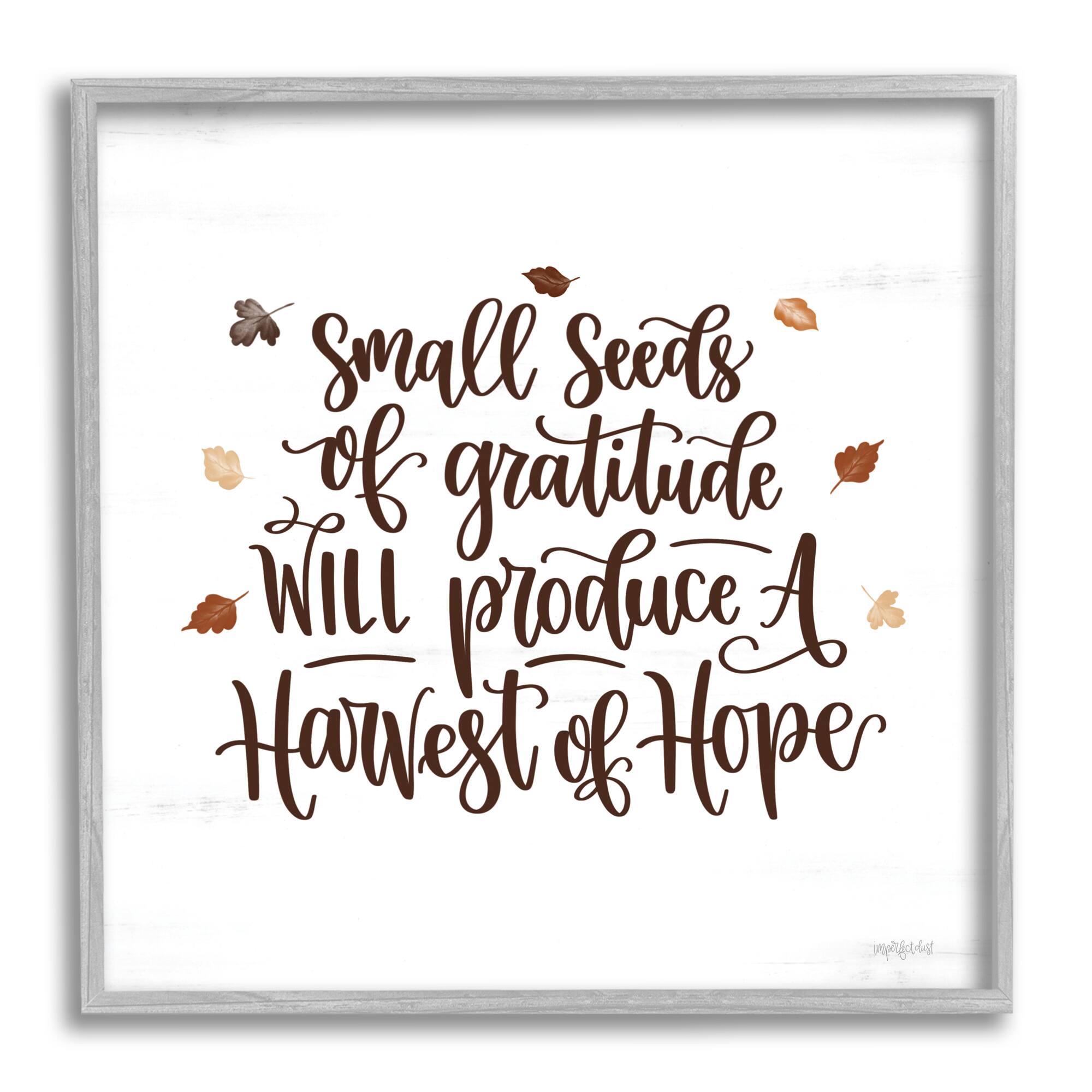 Stupell Industries Harvest of Hope Phrase Framed Giclee Art