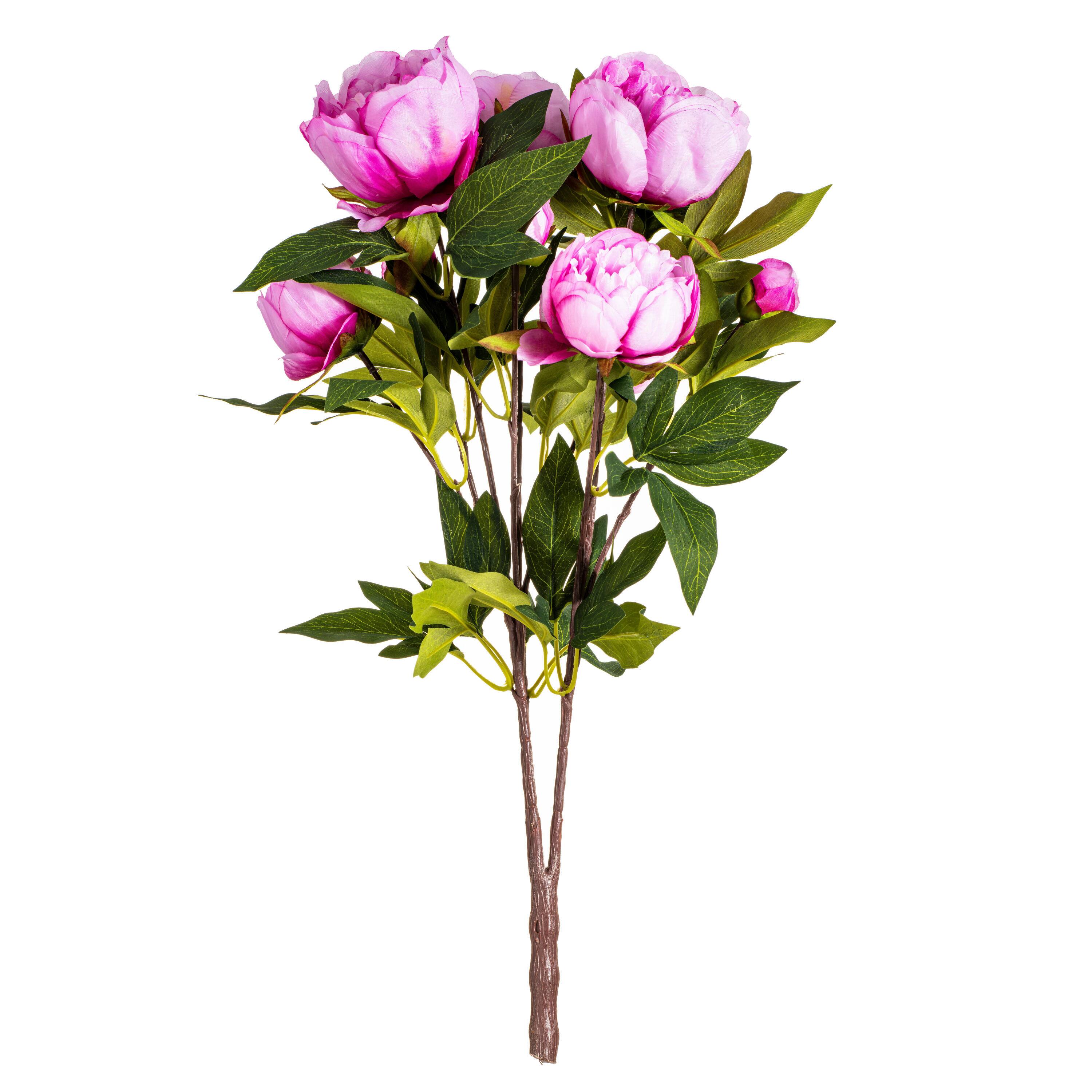 Artificial Cerise Peony Bush