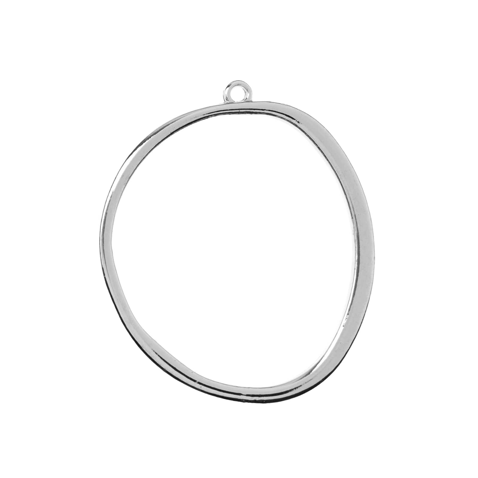 John Bead 40mm Silver Organic Circle Beadwork Pendants, 3ct.