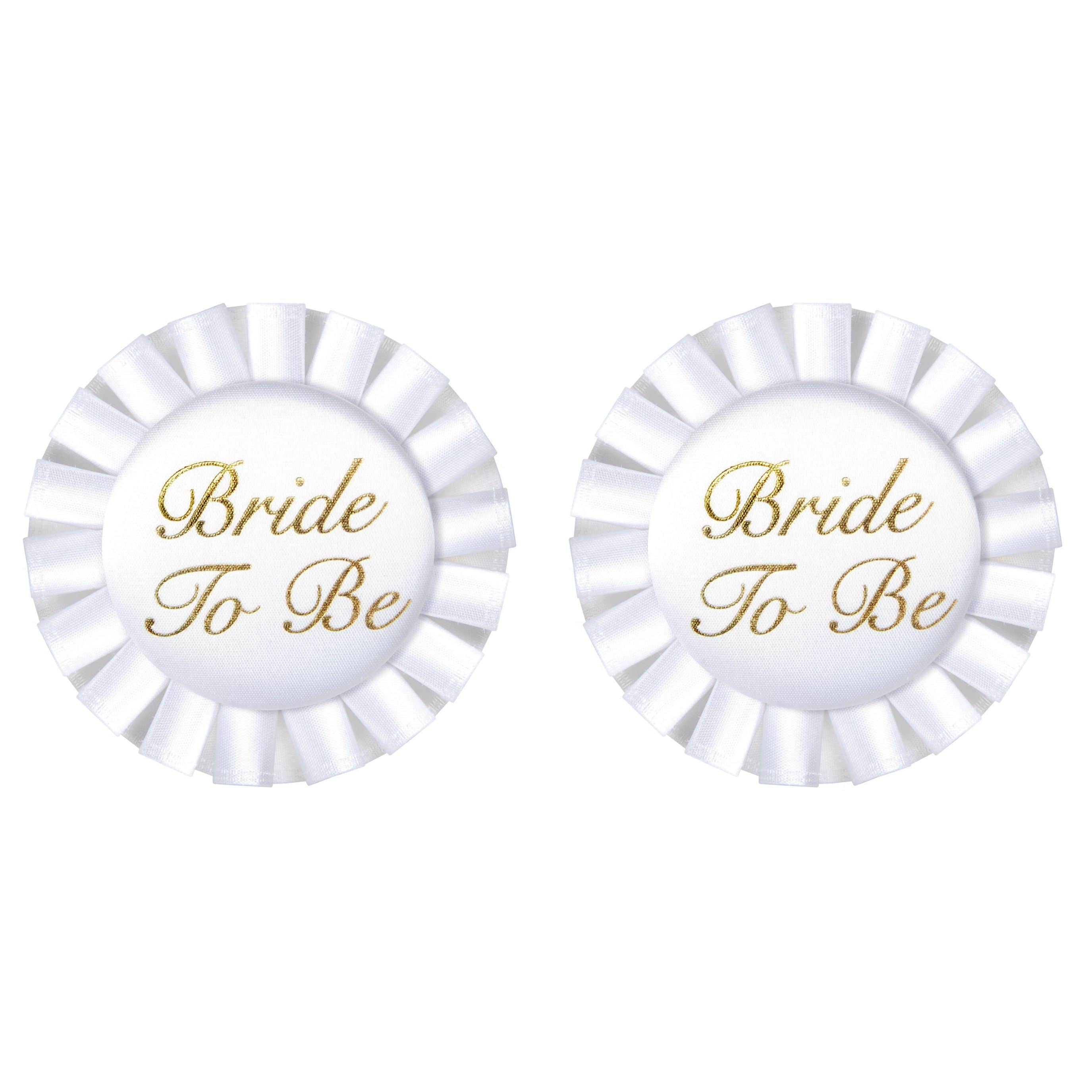 Beistle 3.5" Bride To Be Satin Buttons, 2ct.