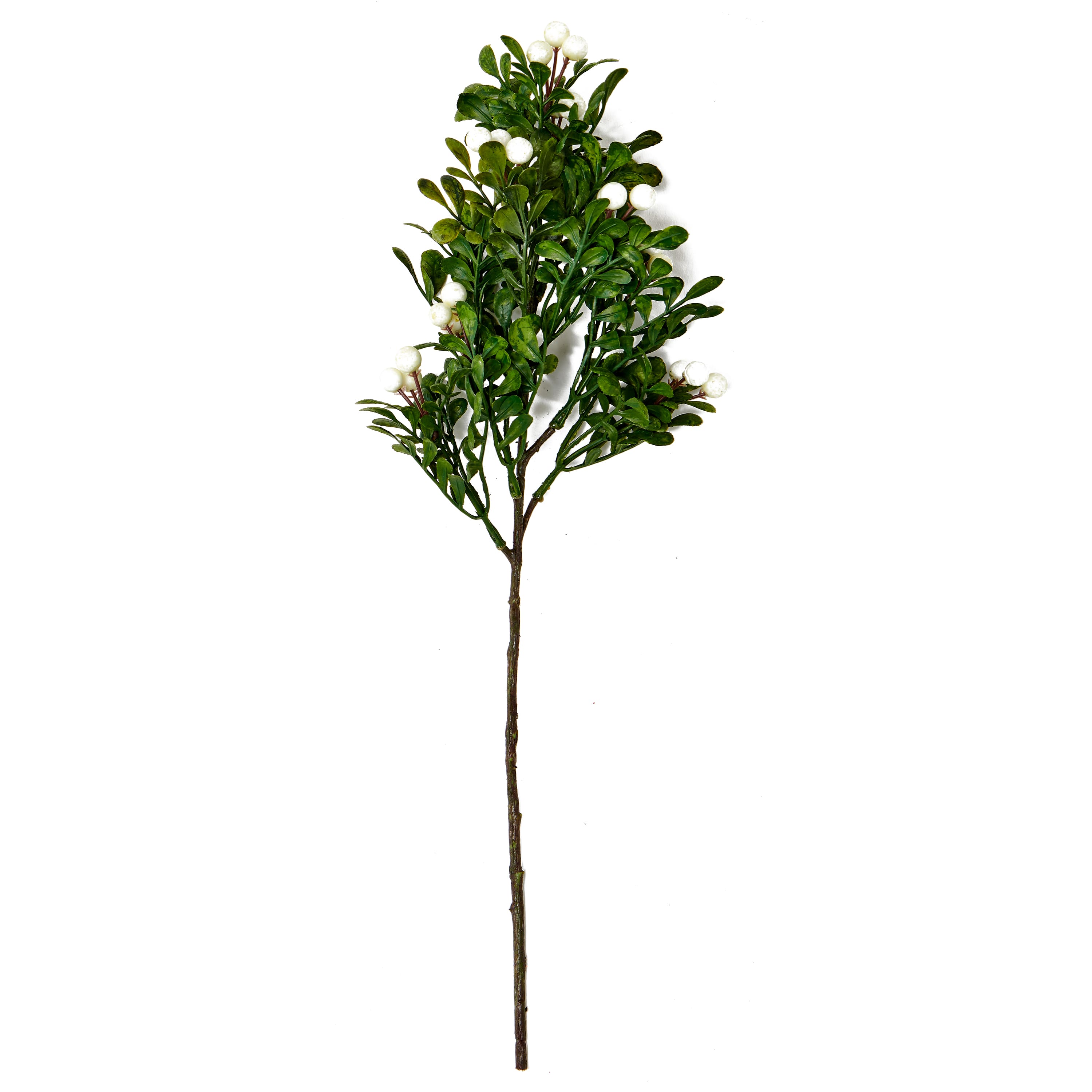18" White Berries & Boxwood Leaves Artificial Christmas Spray, 6ct.