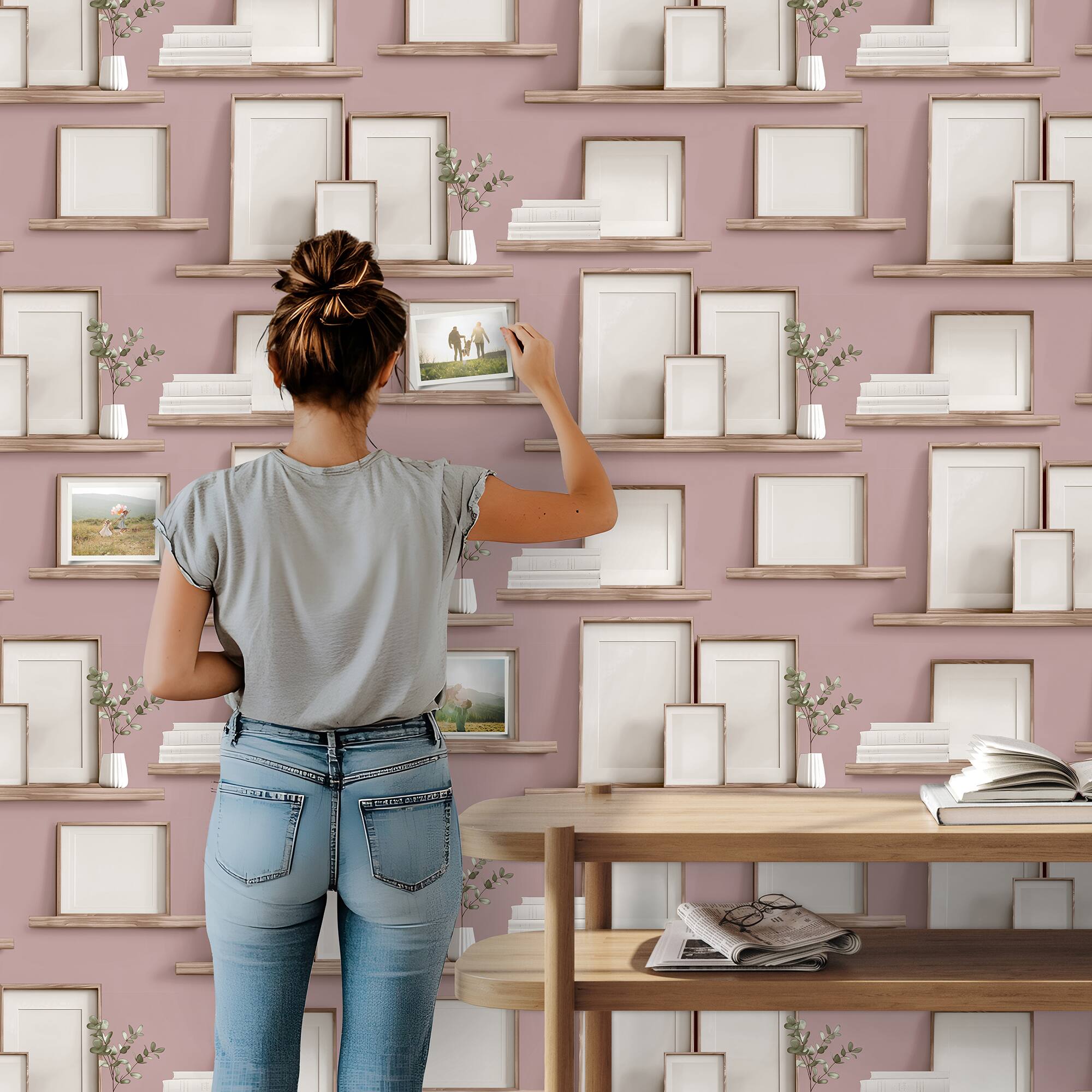 Designs Direct Frame Shelves Wallpaper