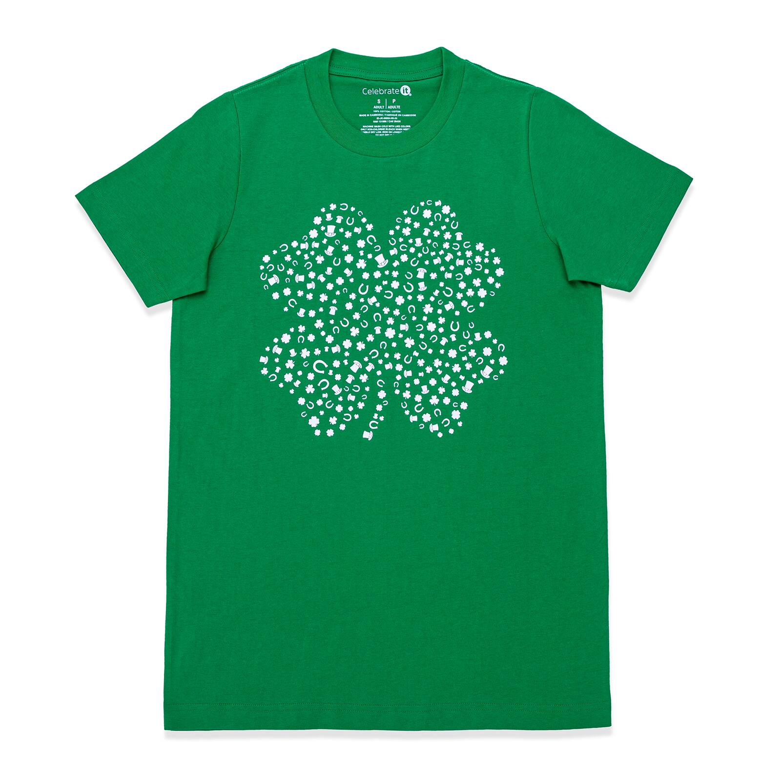 Clover Pattern Adult T-Shirt by Celebrate It