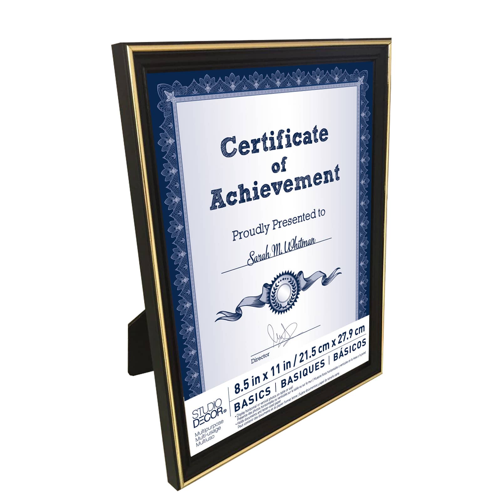 12 Pack: Black & Gold Multipurpose 8.5" x 11" Frame, Basics by Studio Décor®