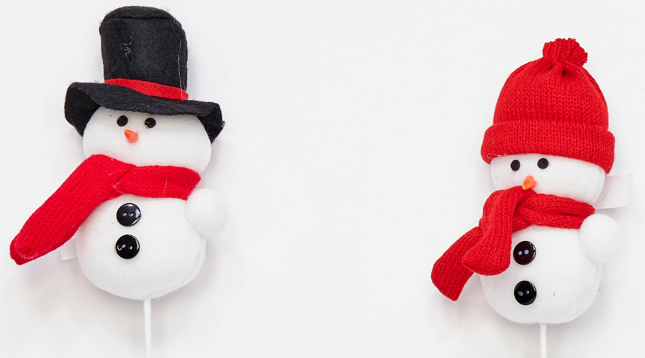 17" Christmas Snowman with Hat Pick Set