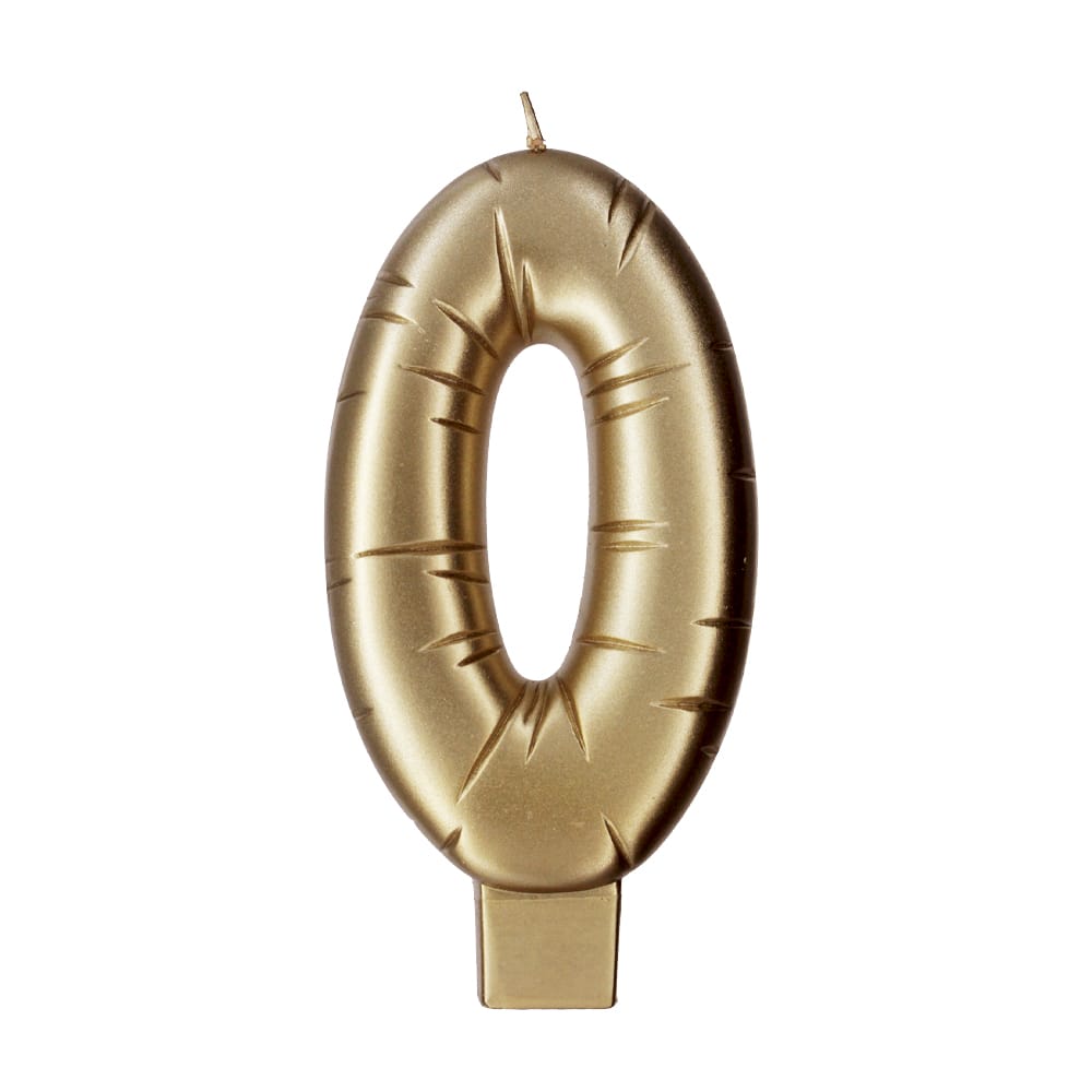 Gold Number Candle by Makery