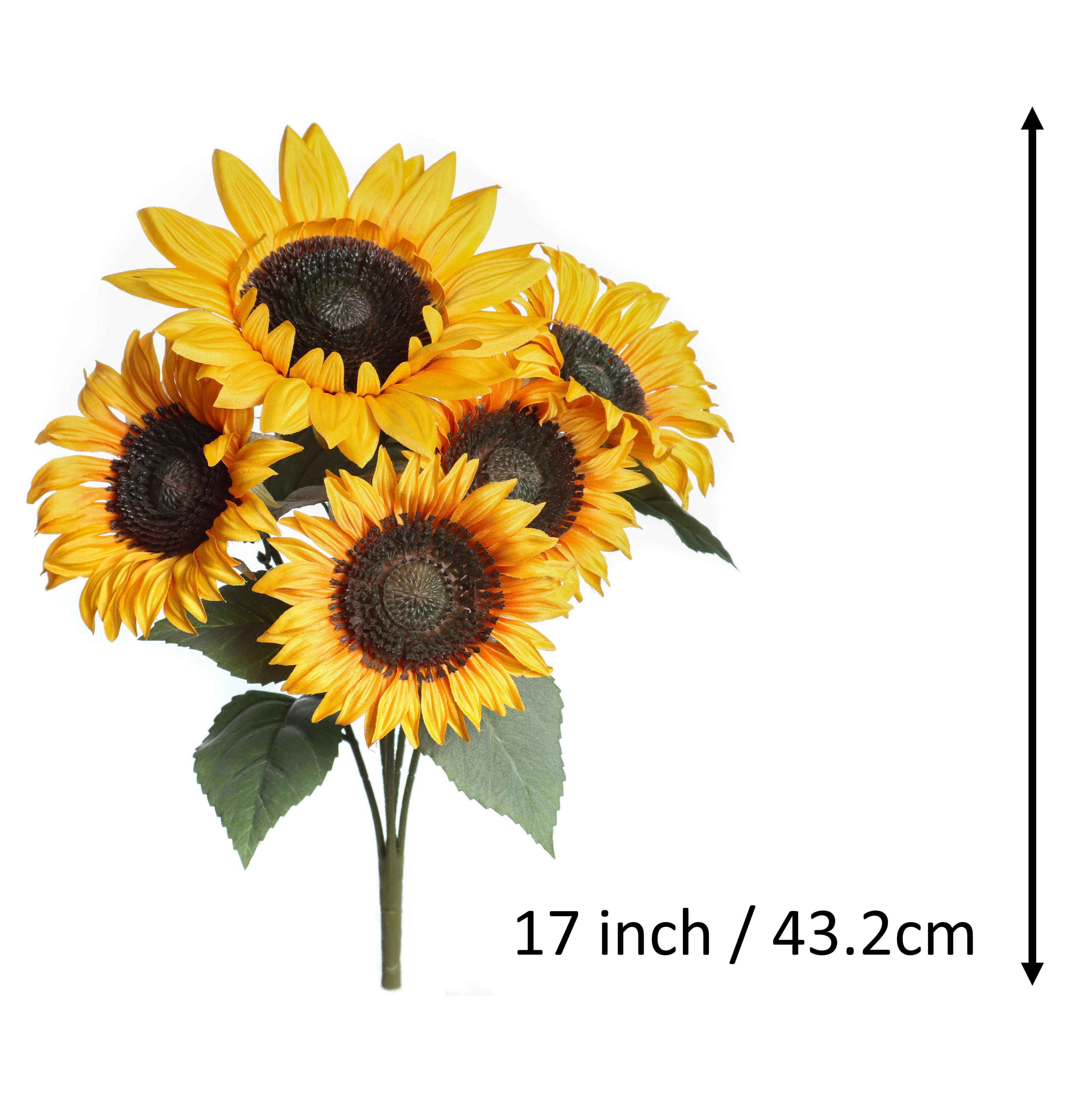 17" Sunflower Water Resistant Bush by Ashland