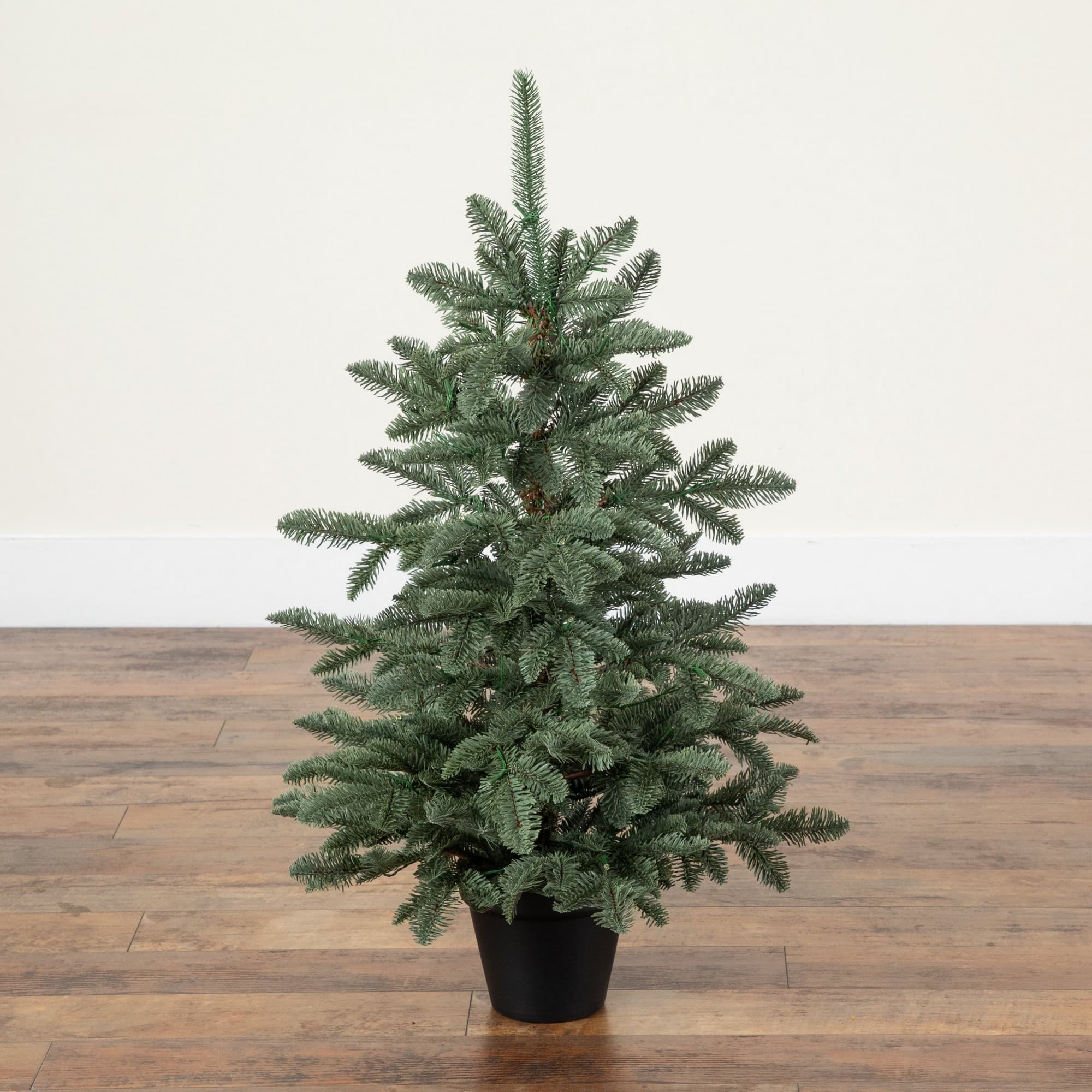 Nearly Natural 3ft. Pre-Lit Artificial Christmas Pine Tree, Warm White LED Lights
