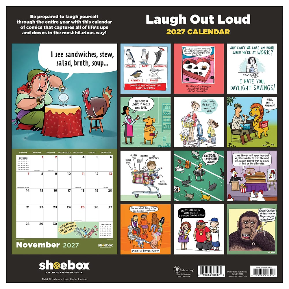 2027 Shoebox: Laugh Out Loud Wall Calendar