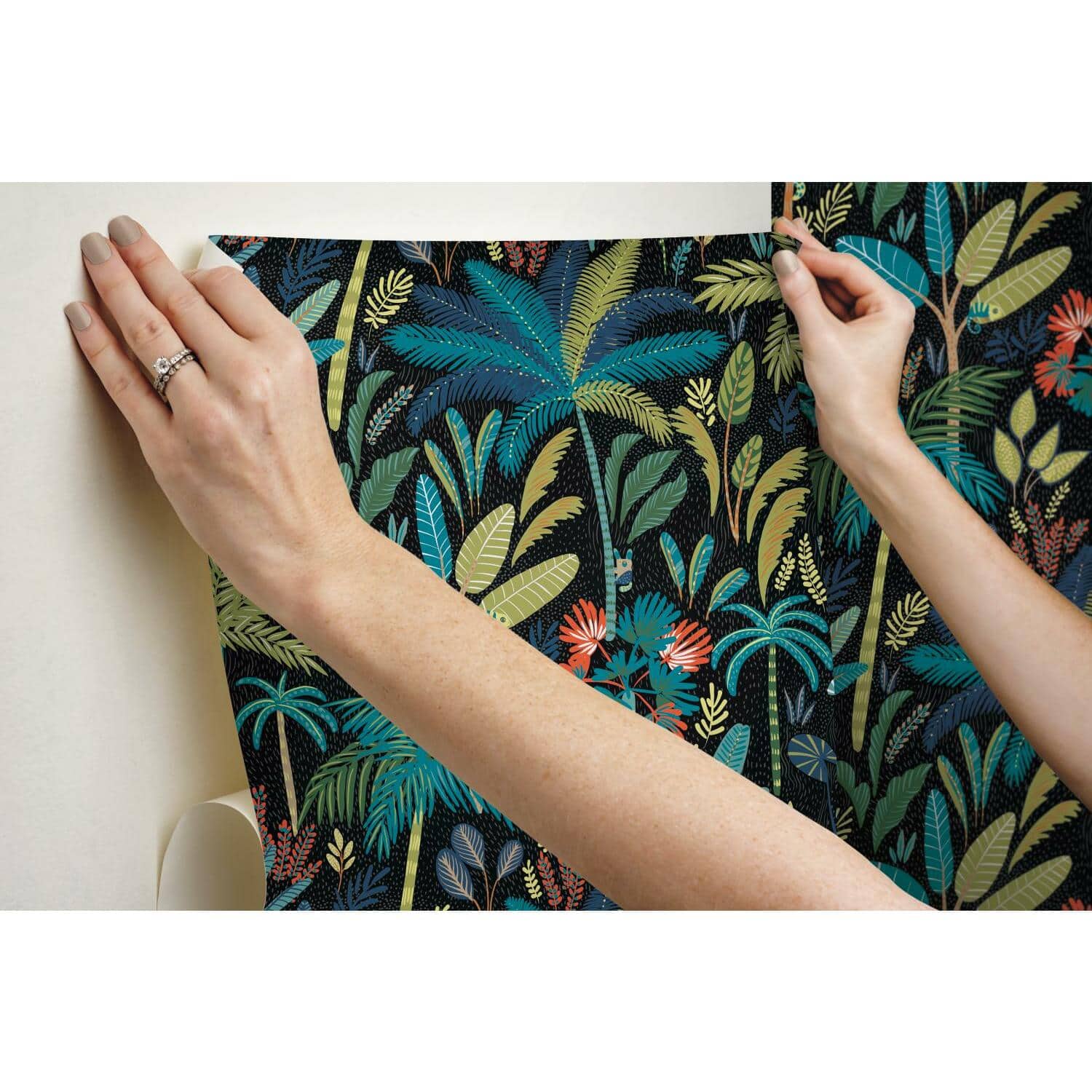 RoomMates Tropical Eden Peel & Stick Wallpaper