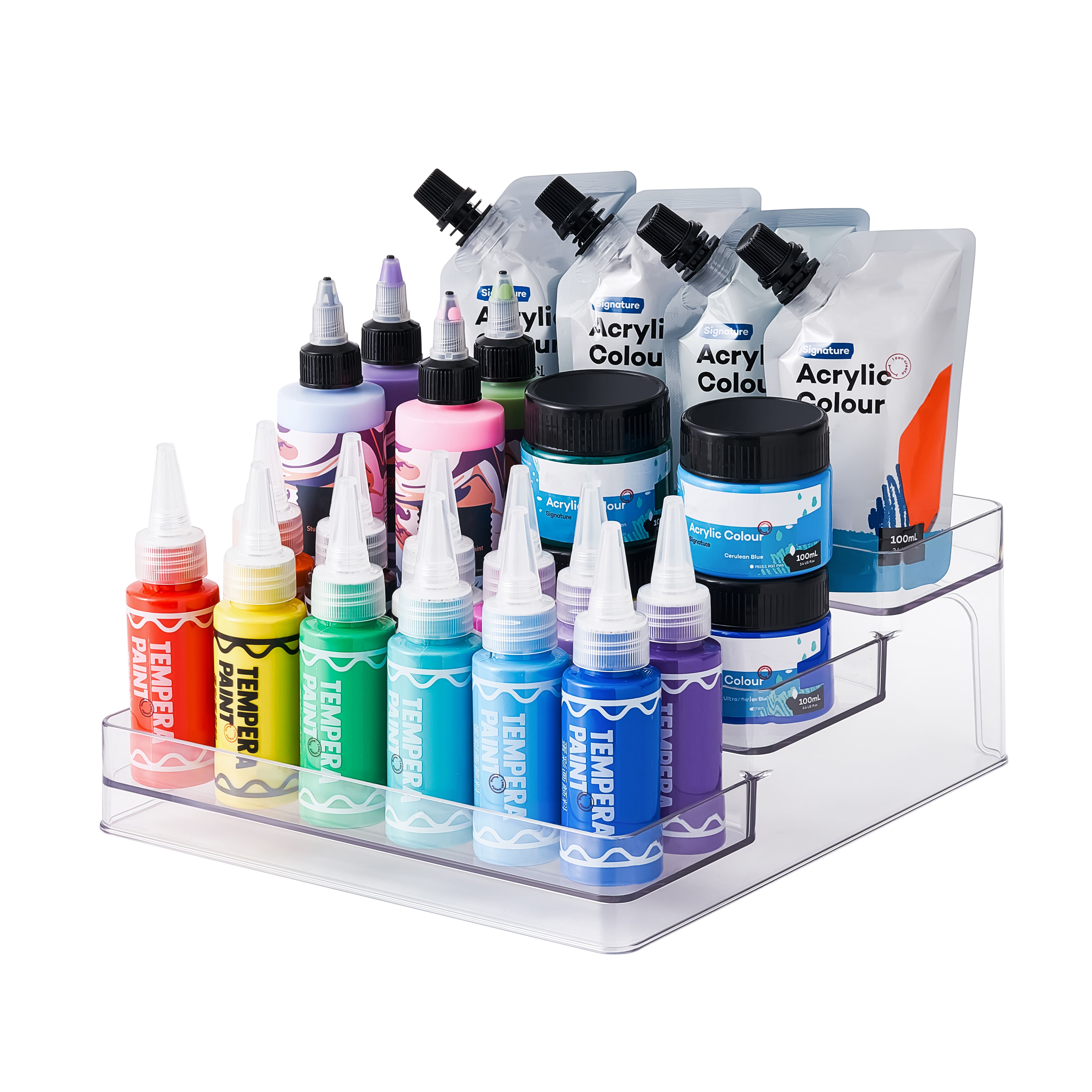 12 Pack: Clear 3-Tier Storage Shelf Organizer by Simply Tidy®