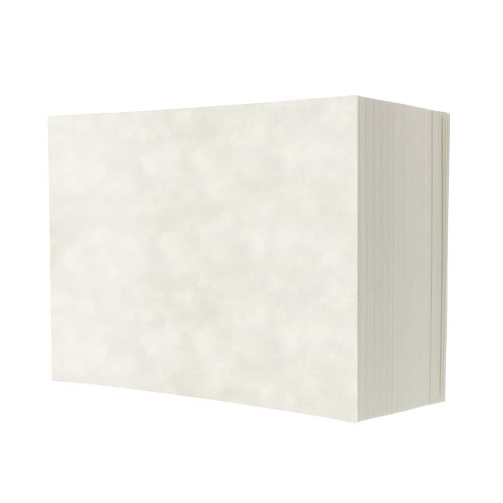JAM Paper 5" x 7" White Parchment Flat Note Cards, 250ct.