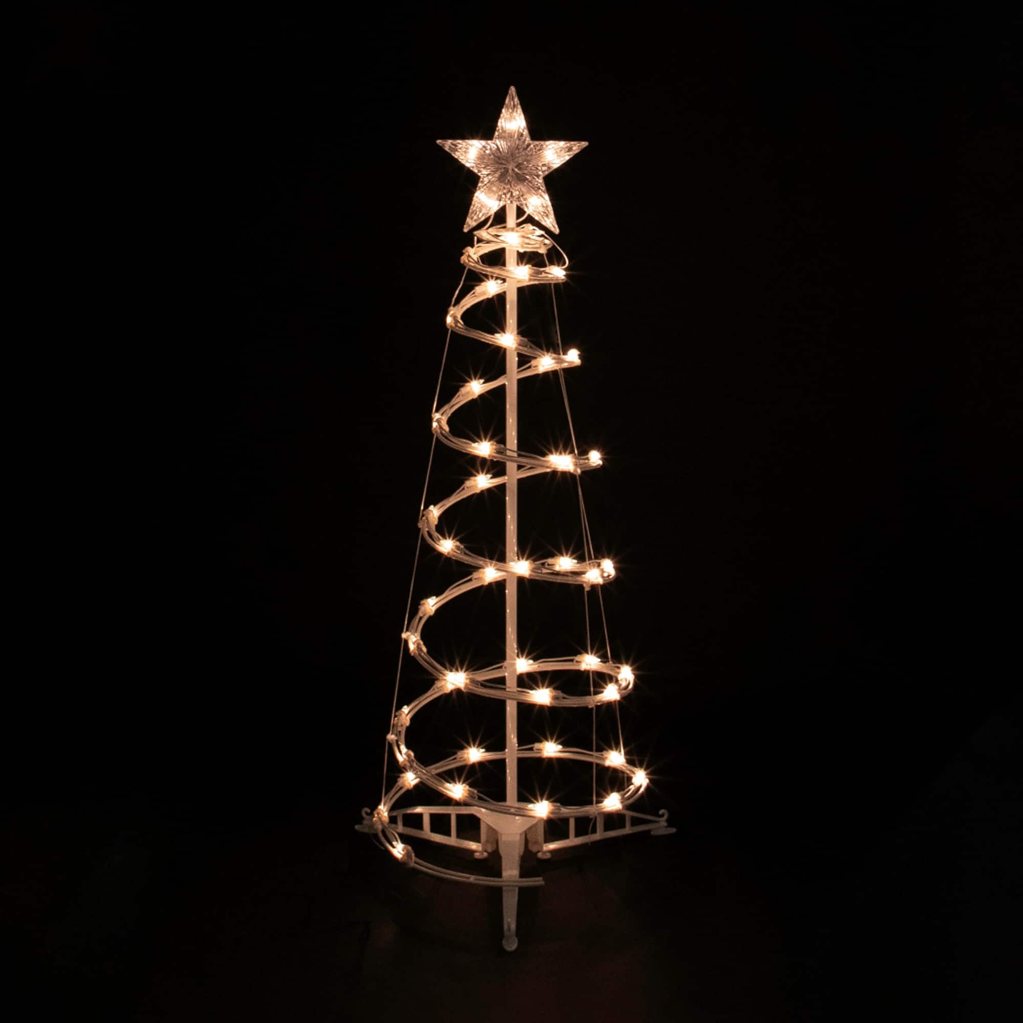 3ft., 4ft., & 6ft. Pre-Lit Spiral Artificial Christmas Tree Set, Clear Lights