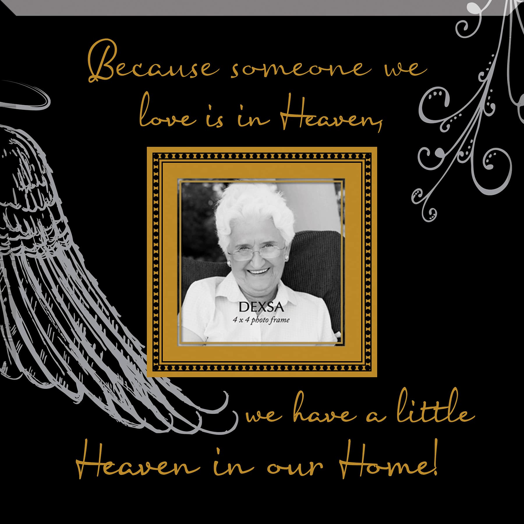 Because Someone We Love 4" x 4" Frame with Easel