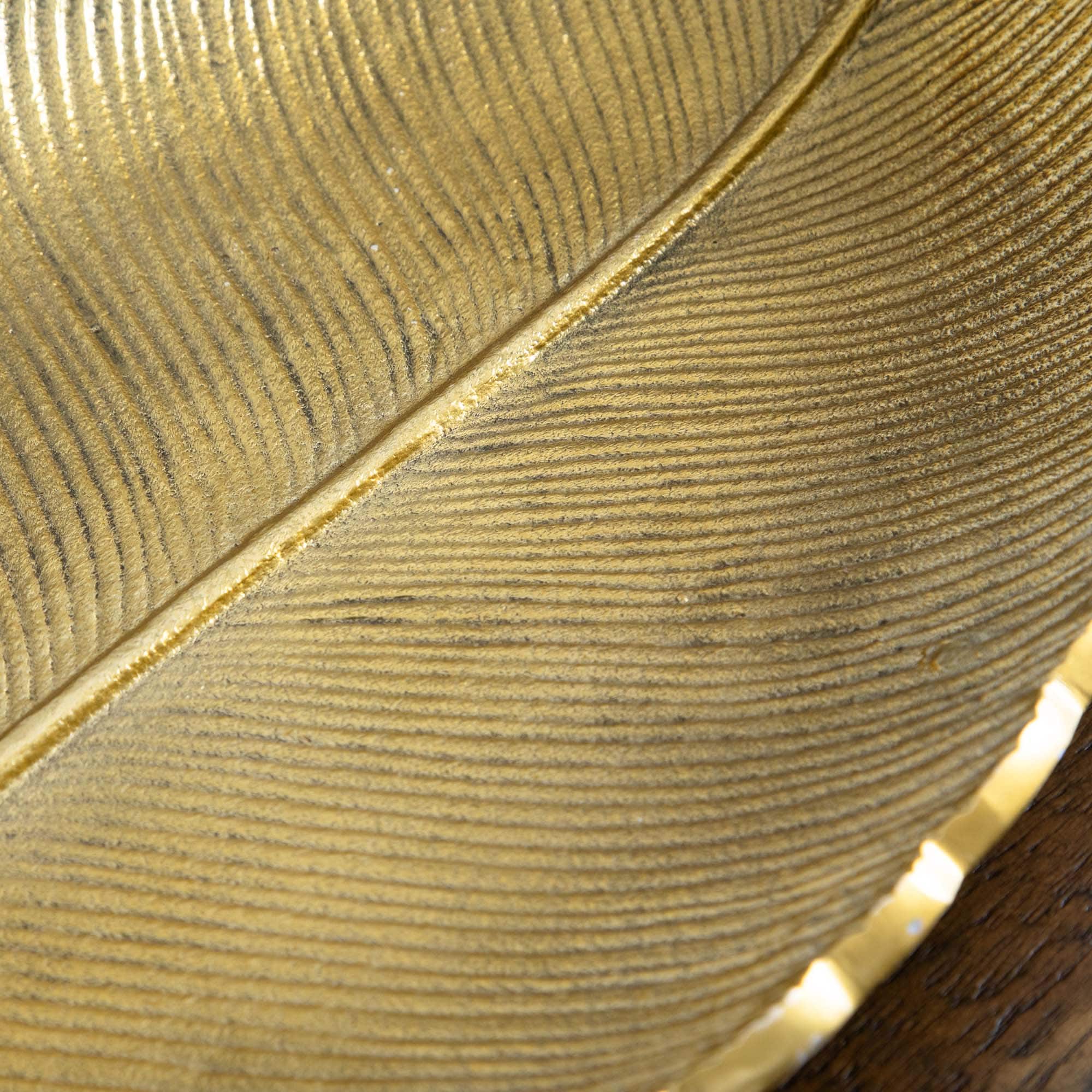 16" Gold Leaf Decorative Accent Tray