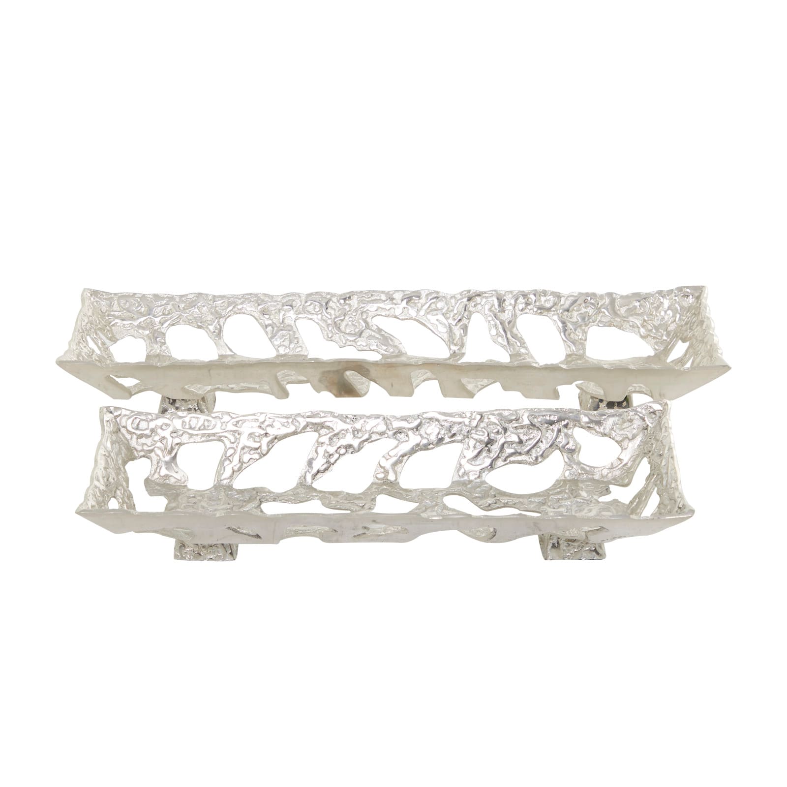 Silver Contemporary Tray, Set of 2" 29", 23"