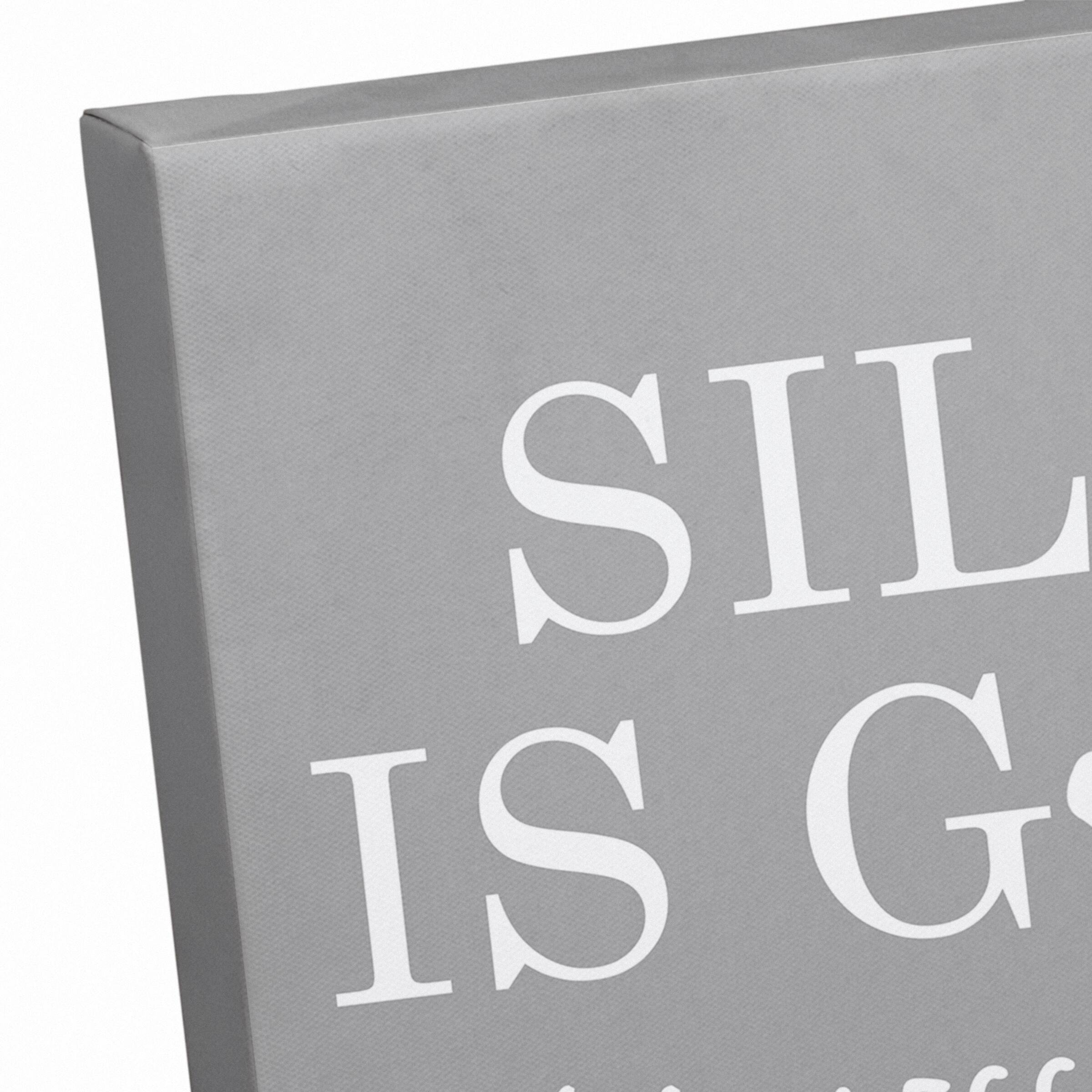 Silence is Golden Canvas Wall Art