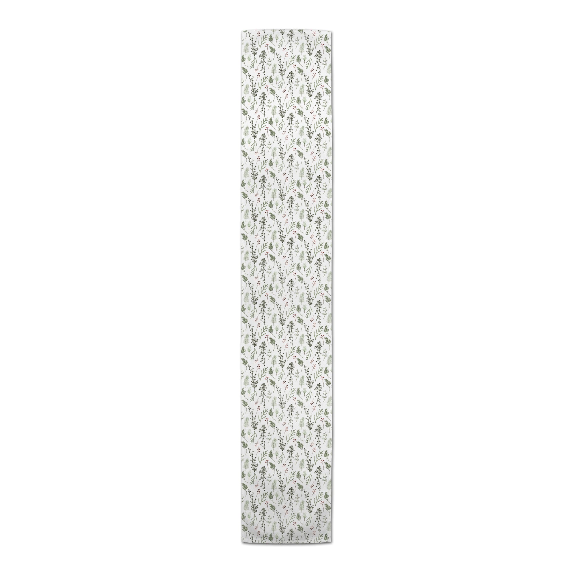 90" Pine Greenery Cotton Twill Runner