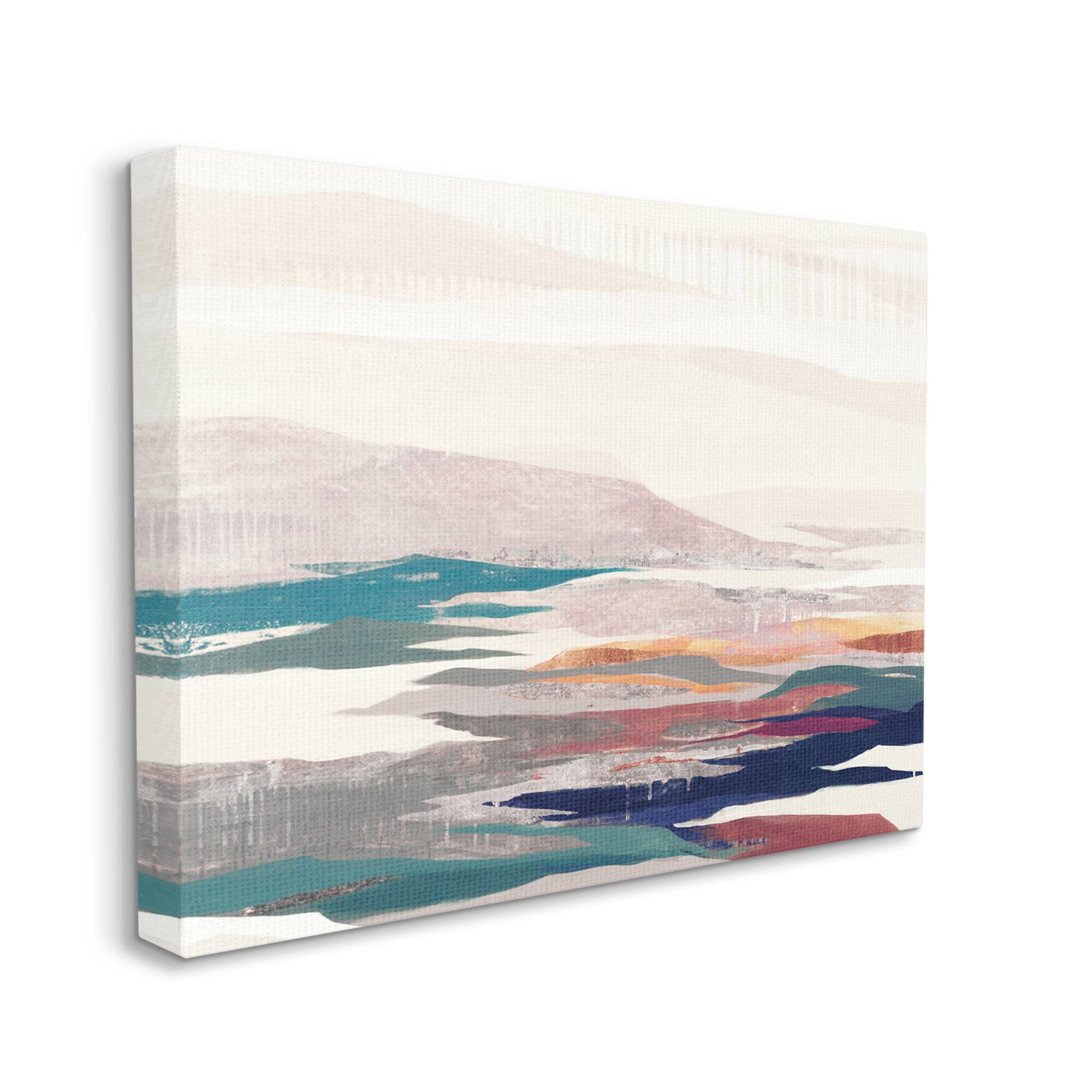 Stupell Industries Abstract Valley Landscape Pastel Pop Hills Wall Art