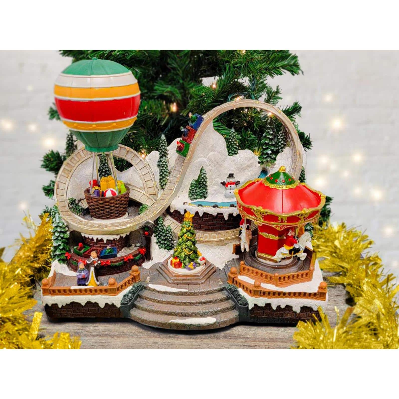 Wizardi Christmas Village with LED Lights 