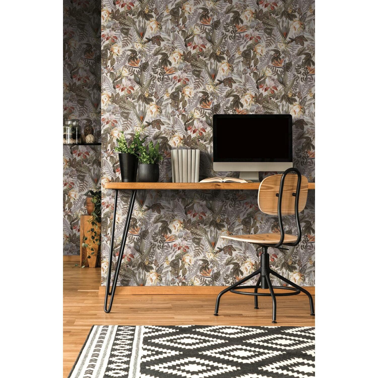 RoomMates Tropical Flowers Peel & Stick Wallpaper