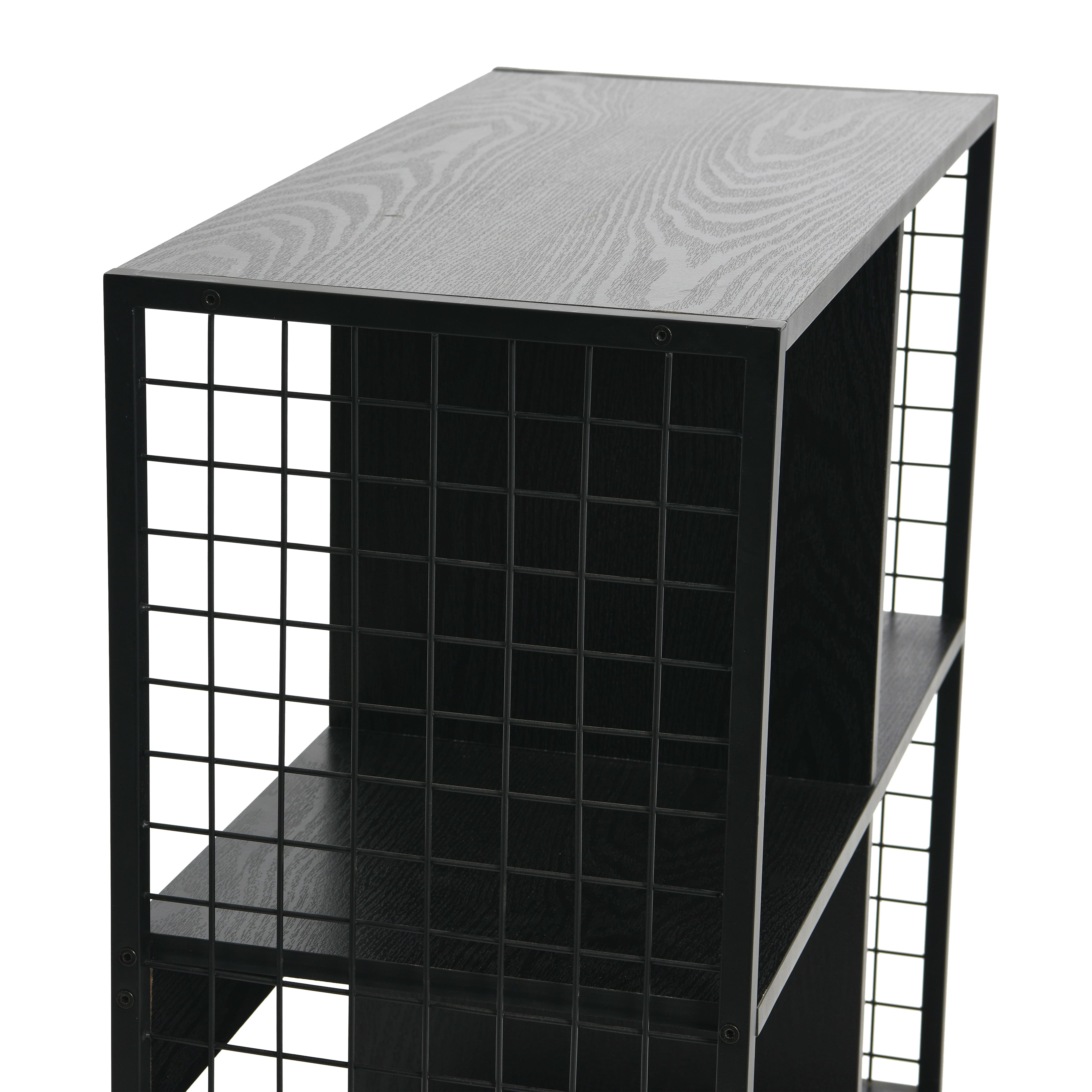 Household Essentials 28" 4-Compartment Trellis Storage Bookshelf