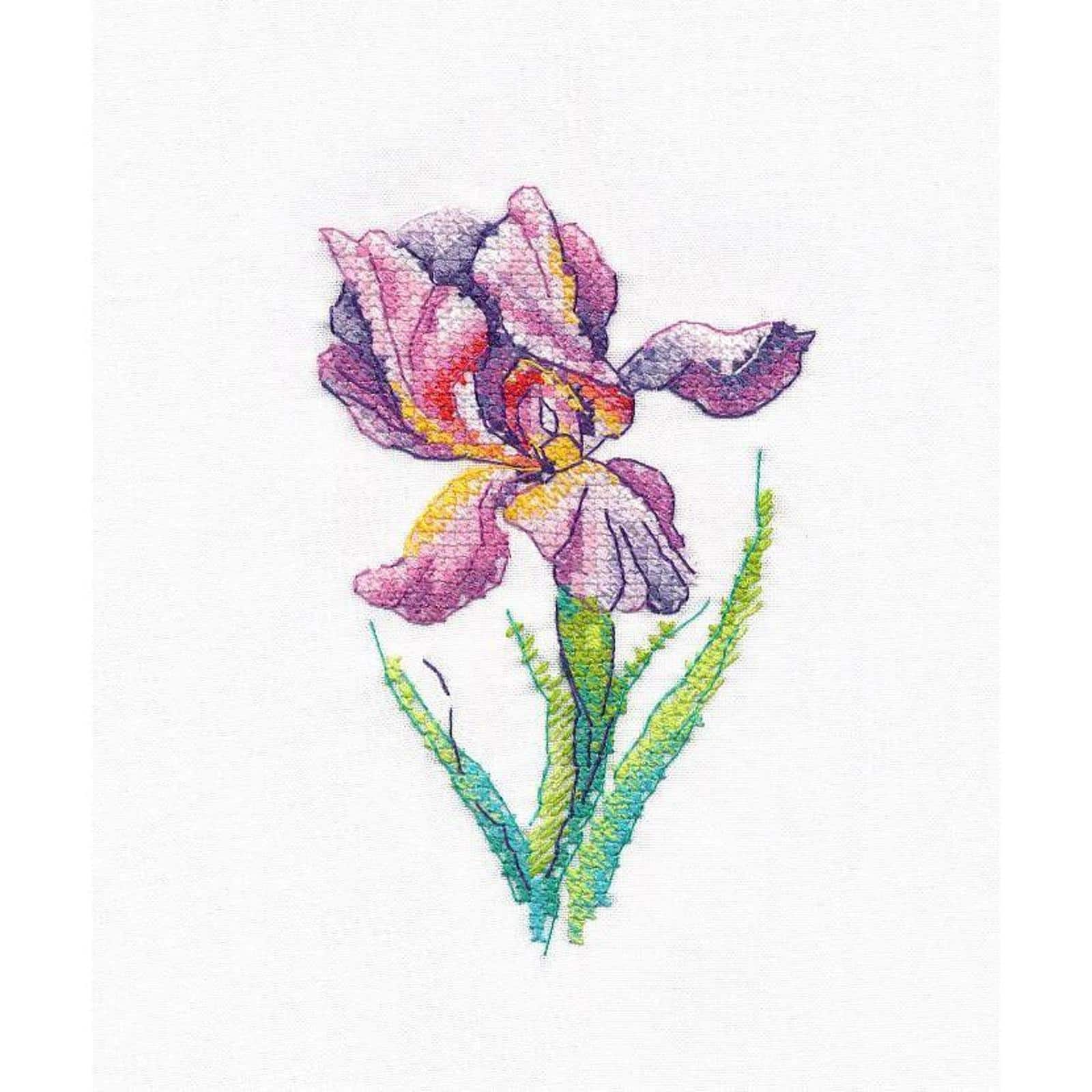 Oven Rainbow Flower Cross Stitch Kit