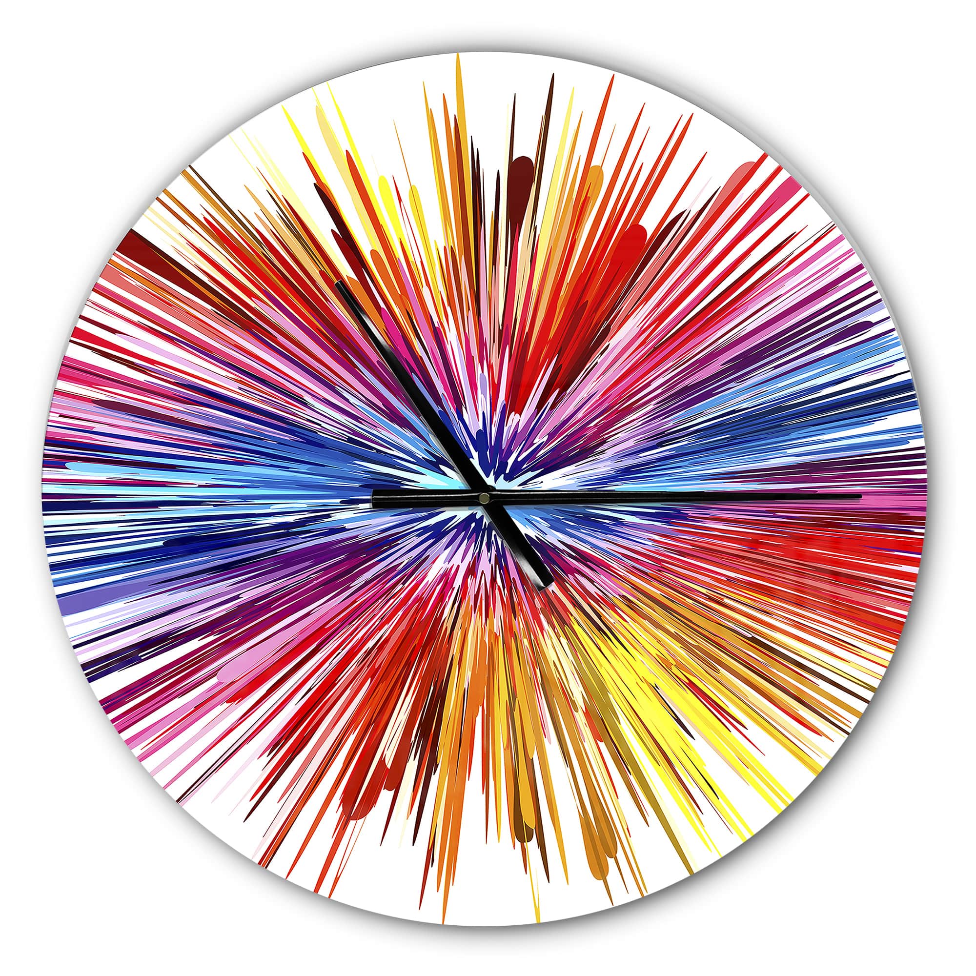 Designart 'Color Explosion Modern Wall Clock