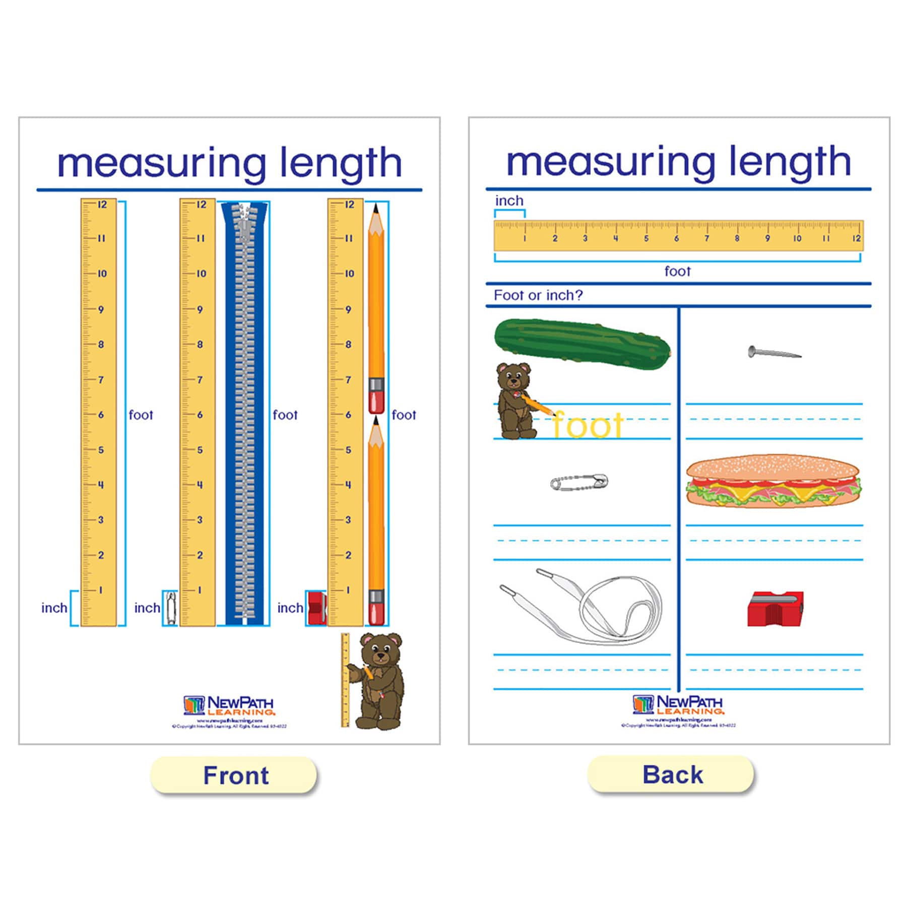 NewPath Learning® 12" x 18" Measurement Bulletin Board Charts Set