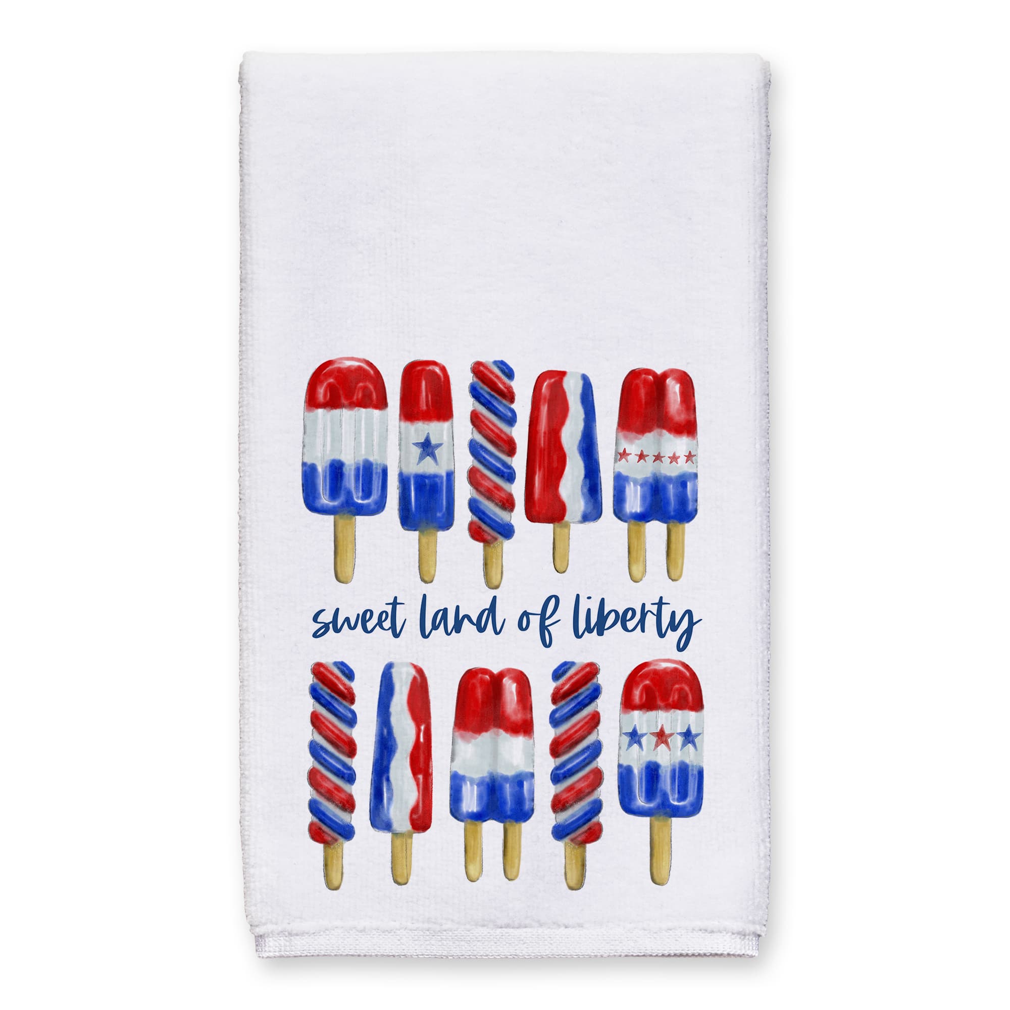 Sweet Land of Liberty Patriotic Popsicles Tea Towel Set