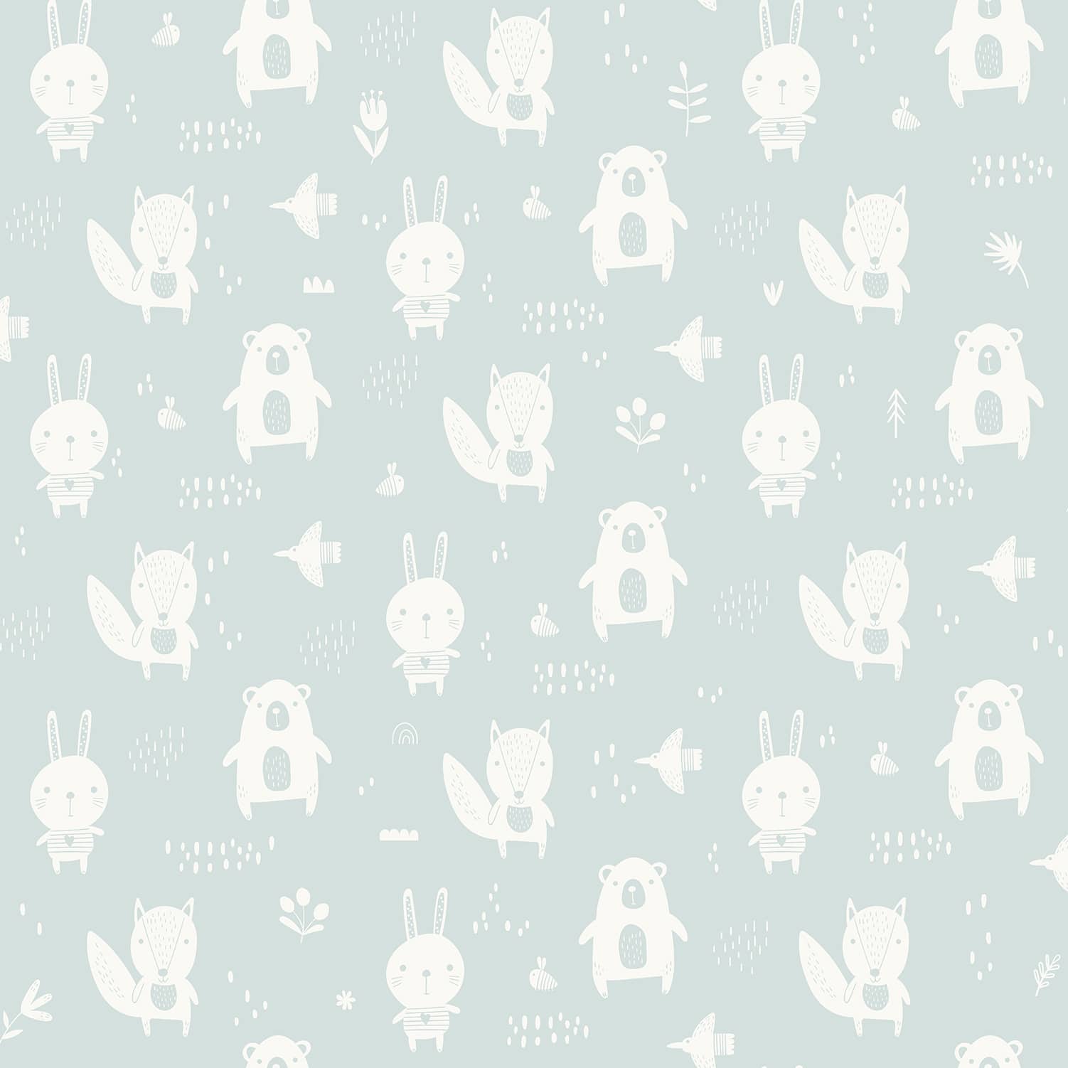 Designs Direct Little Animal Friends Wallpaper