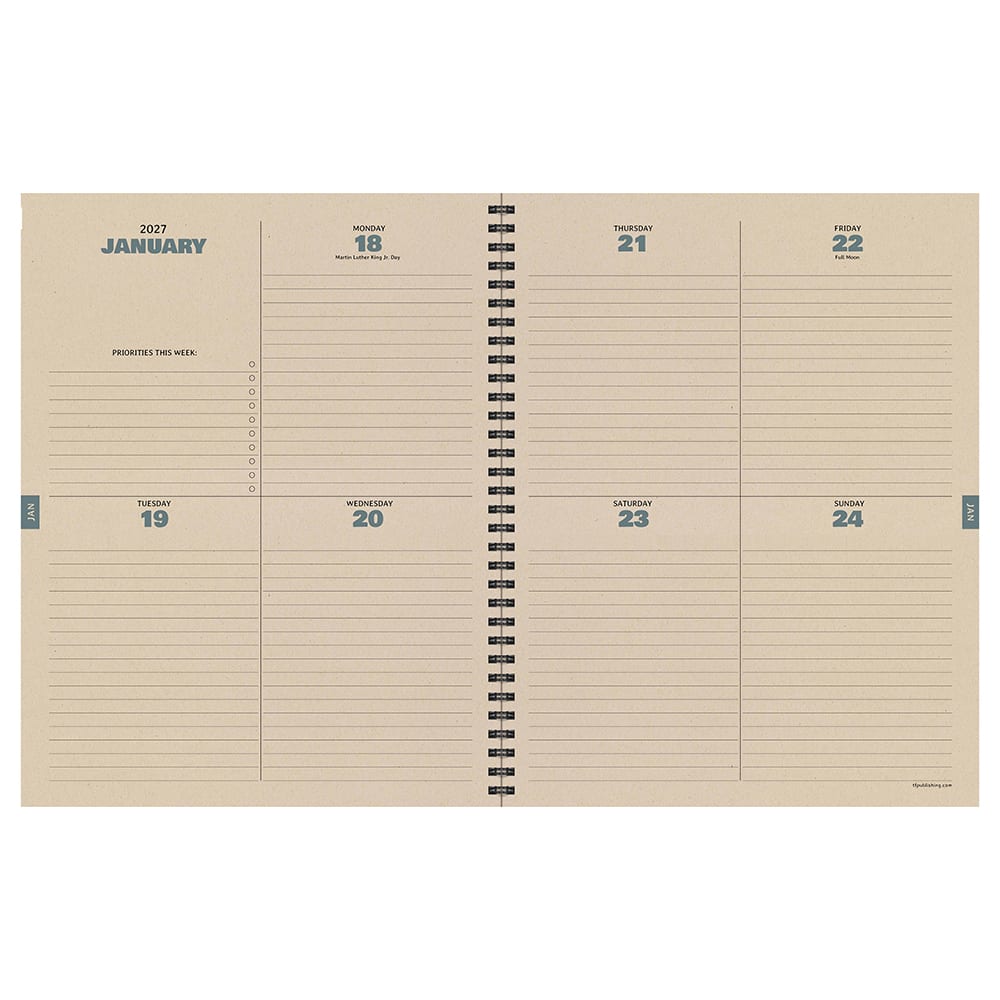 TF Publishing Large Checkered Cowboy Weekly Monthly Planner
