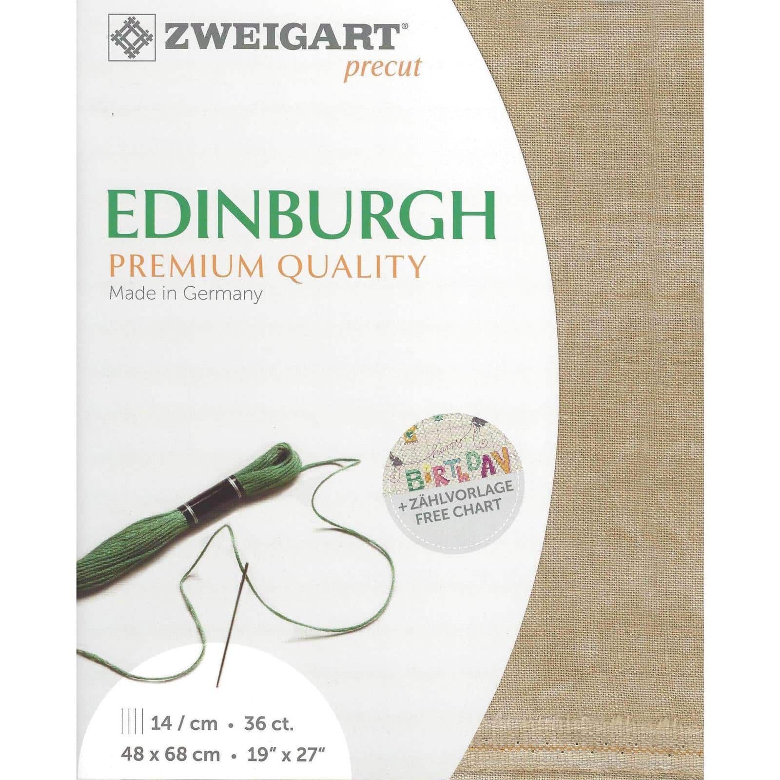 Zweigart® Edinburgh 36 Count Vintage Country Mocha Precut Fabric