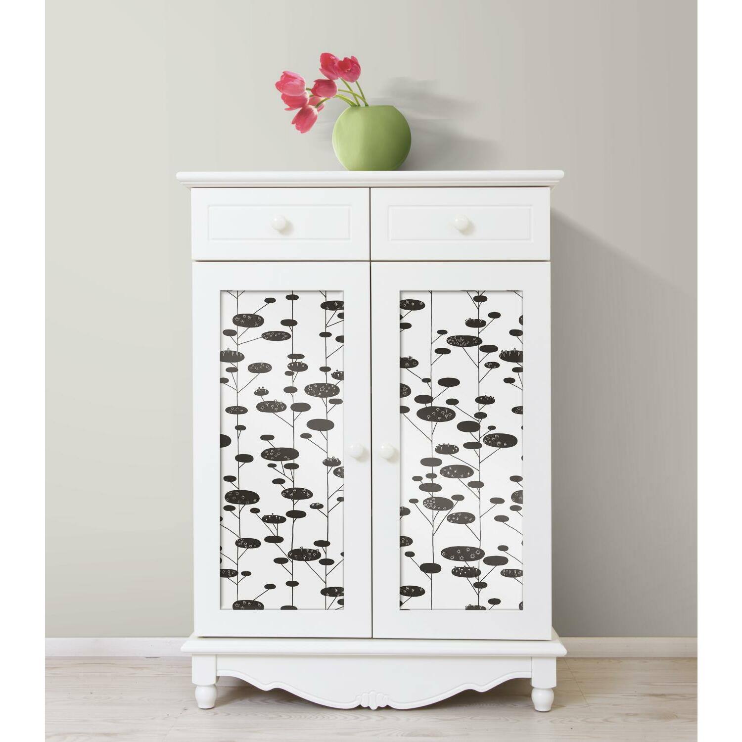 RoomMates Retro Trees Peel & Stick Wallpaper