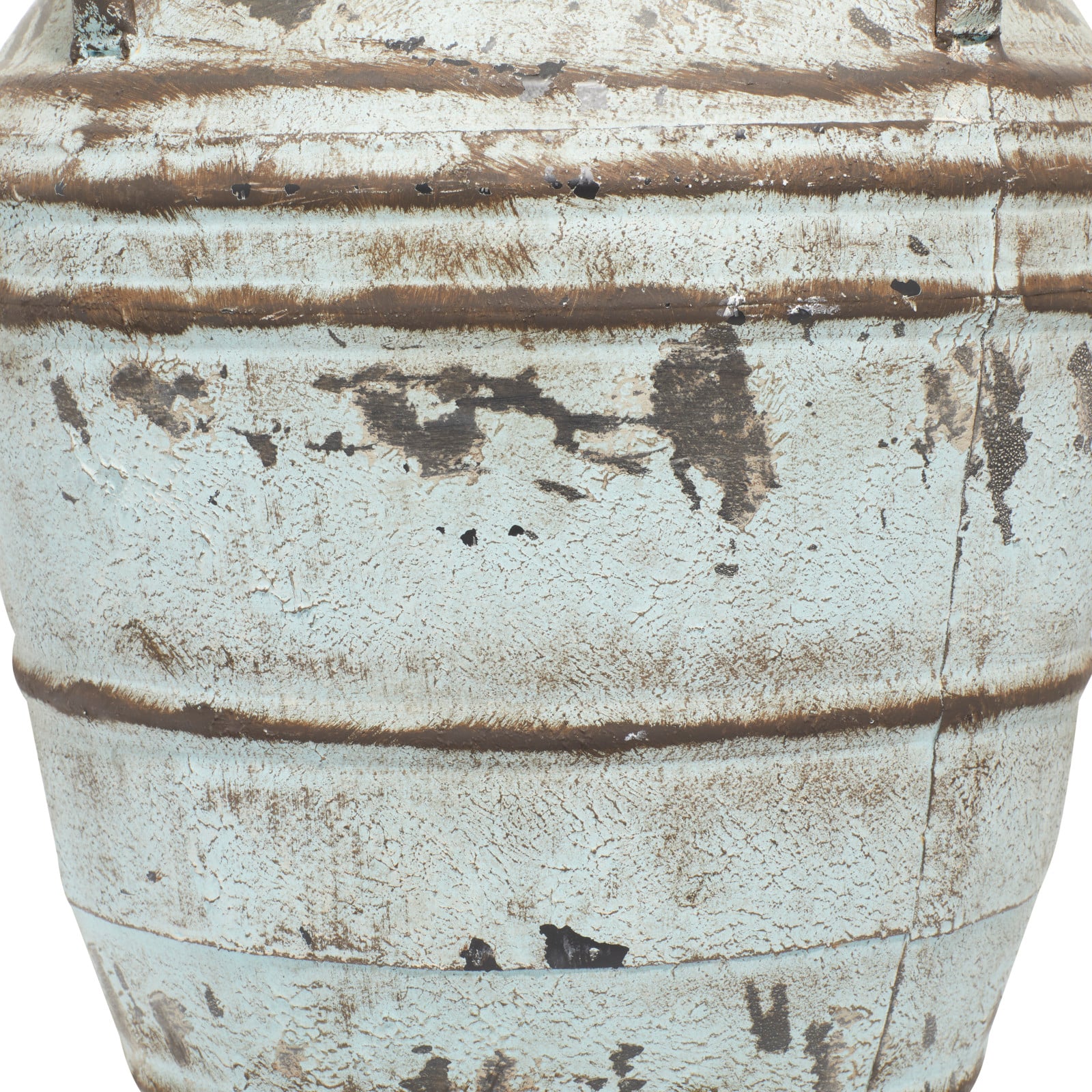 Set of 3 Blue Metal Rustic Vase, 26", 23", 19"