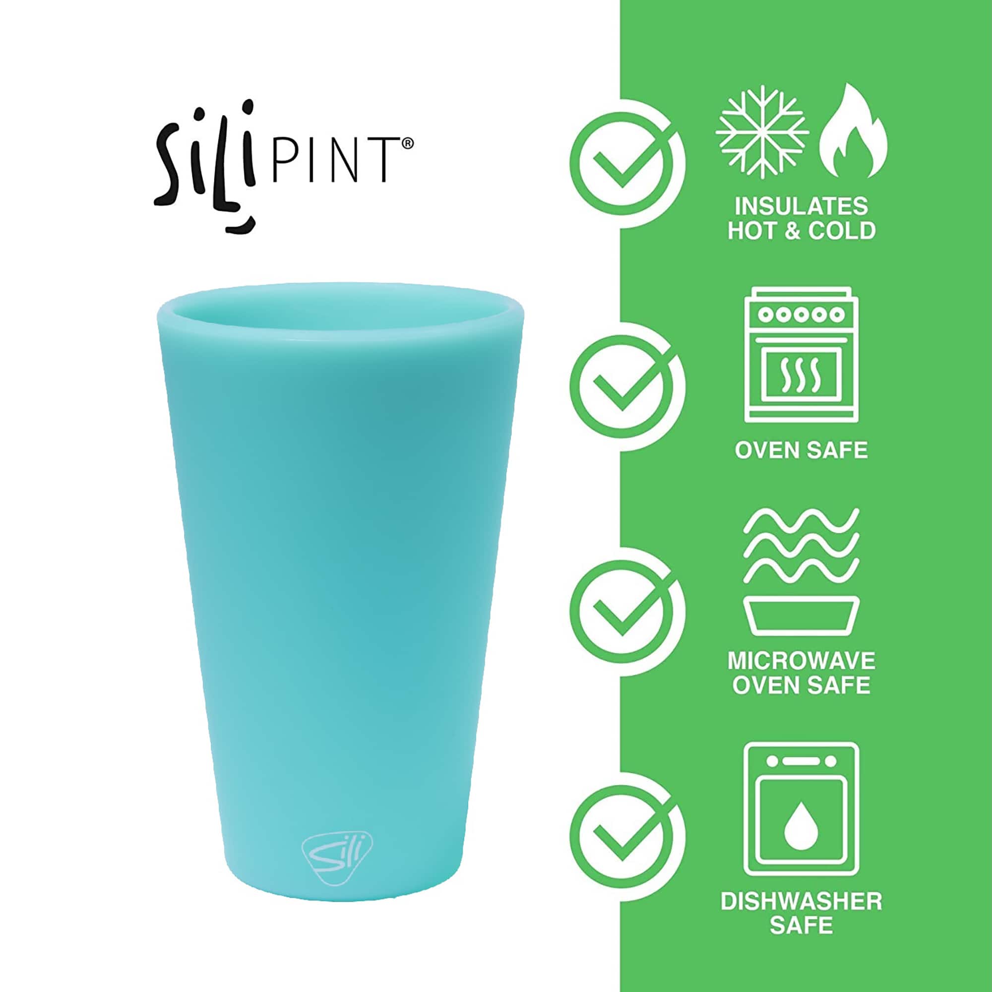 Silipint® 16oz. Sugar Rush & Aqua Silicone Pint Glasses, 2ct.