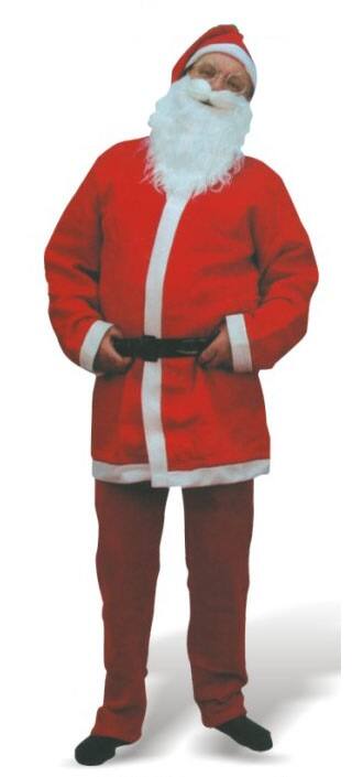 White & Red Santa Claus Men's Christmas Costume Set