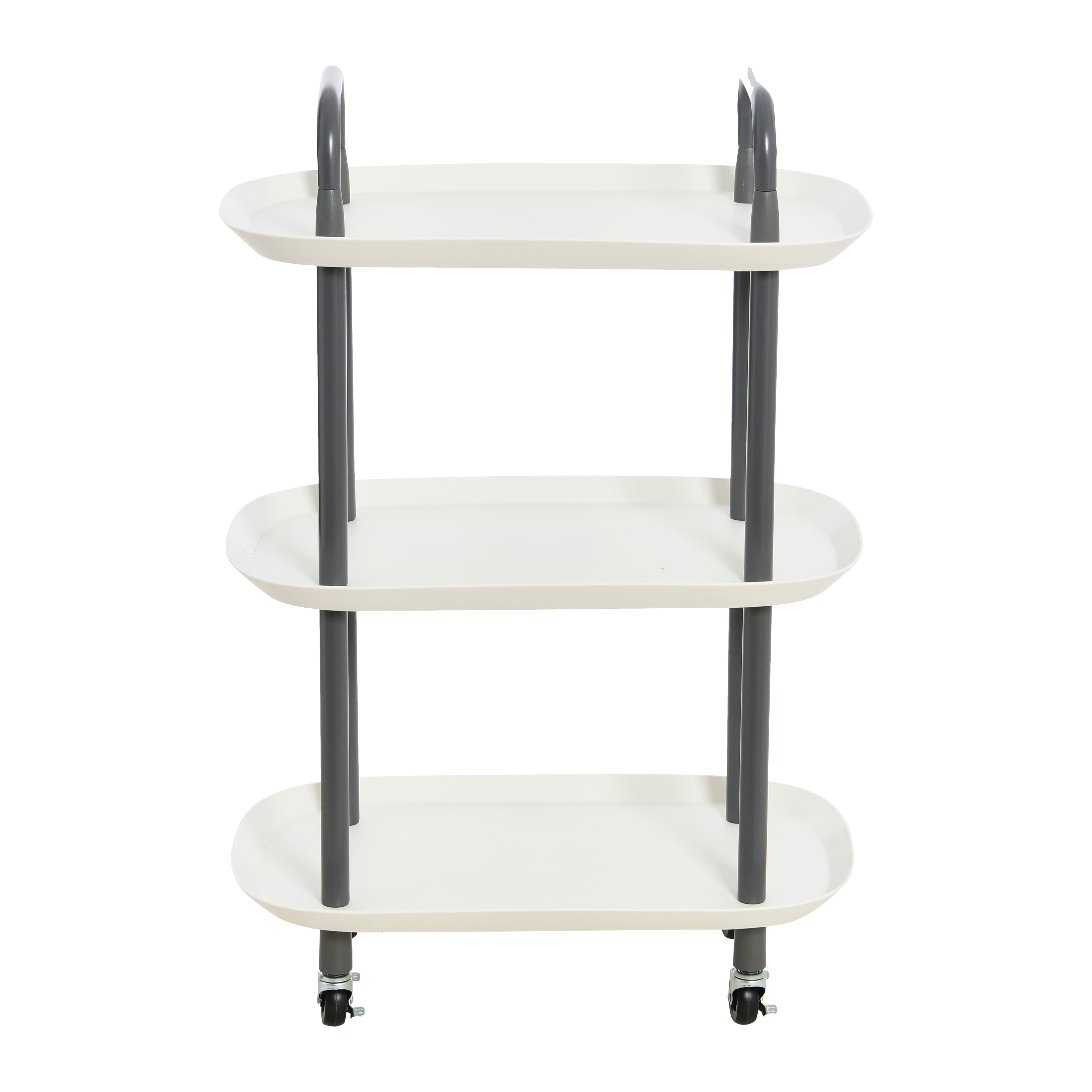 Hello Honey® Main + Mesa™ 3-Tier Modern Plastic and Metal Trolley