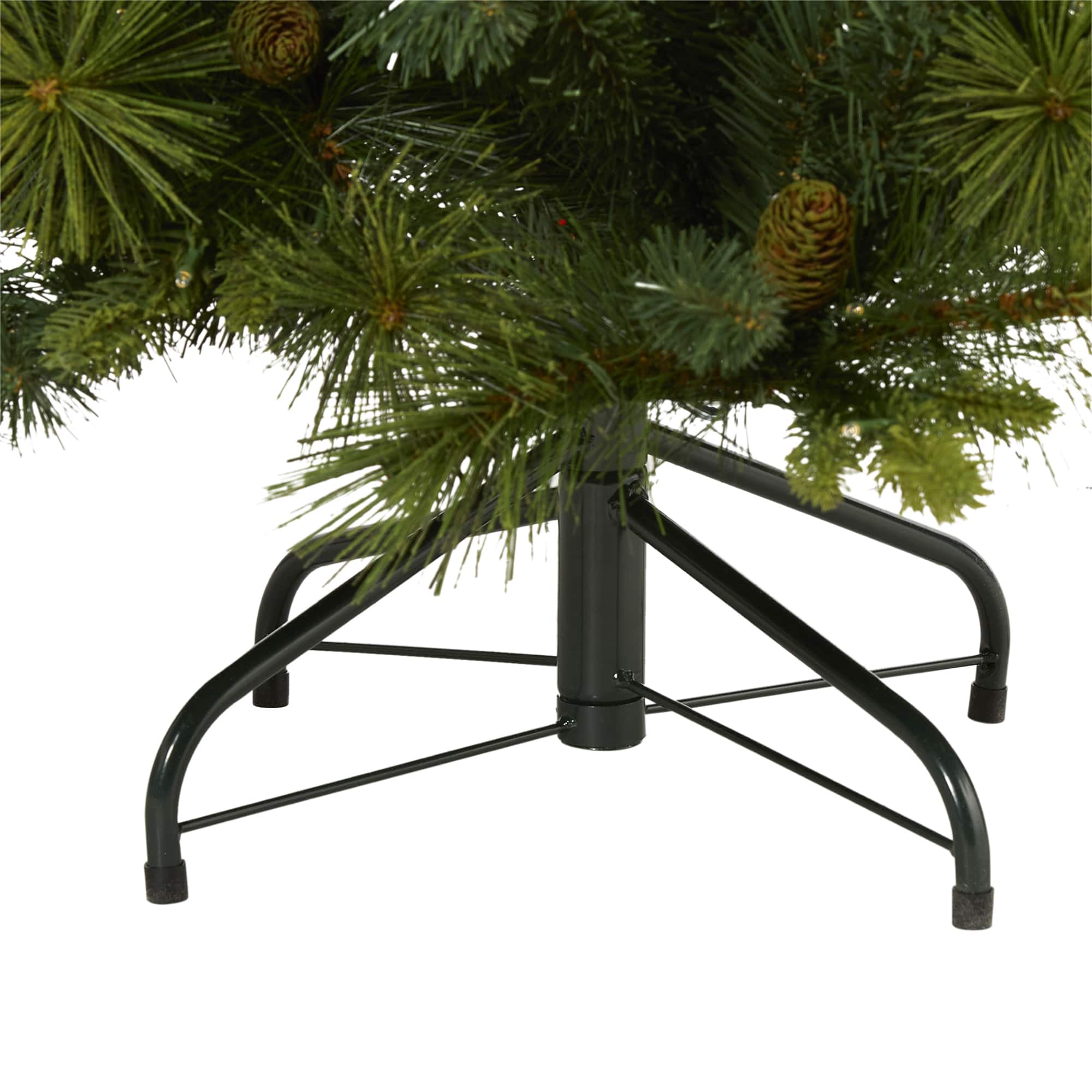 4ft. Pre-Lit North Carolina Mixed Pine Artificial Christmas Tree, Warm White LED Lights