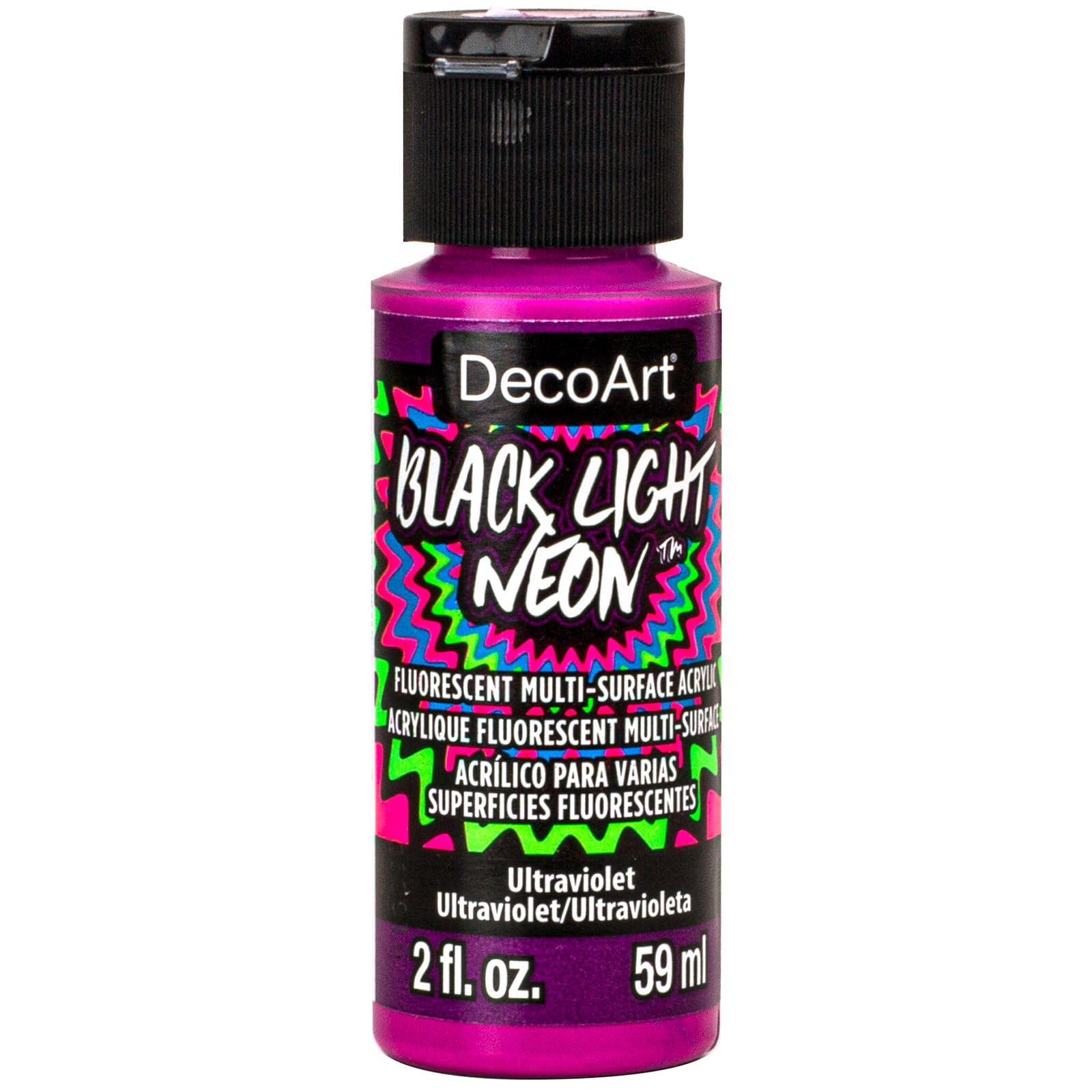 DecoArt® Black Light Neon™ Fluorescent Multi-Surface Acrylic Paint, 2oz.