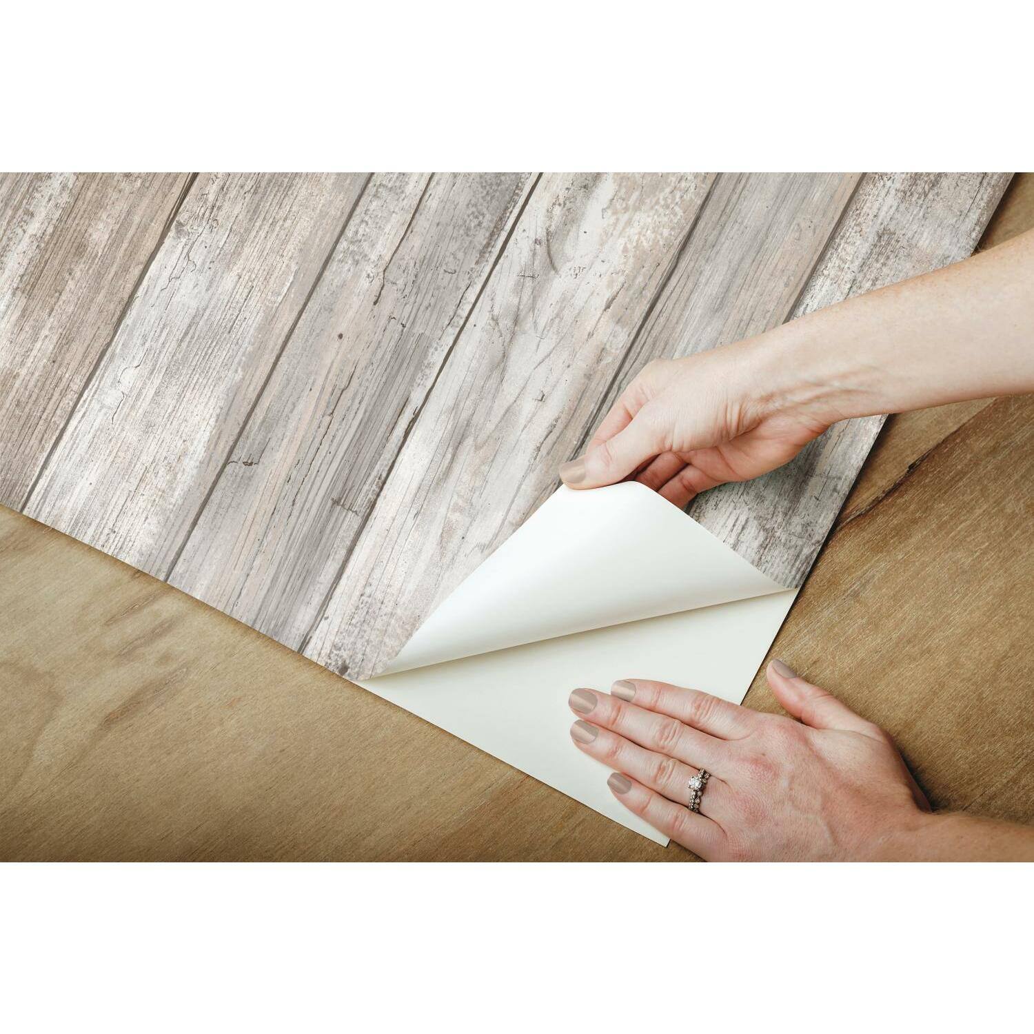 RoomMates Weathered Planks Peel & Stick Wallpaper