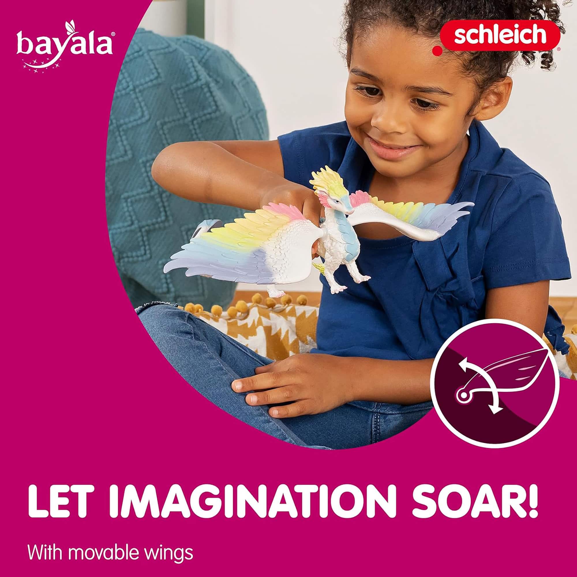 schleich® Bayala® Rainbow Dragon Collectible Figurine with 13" Wingspan