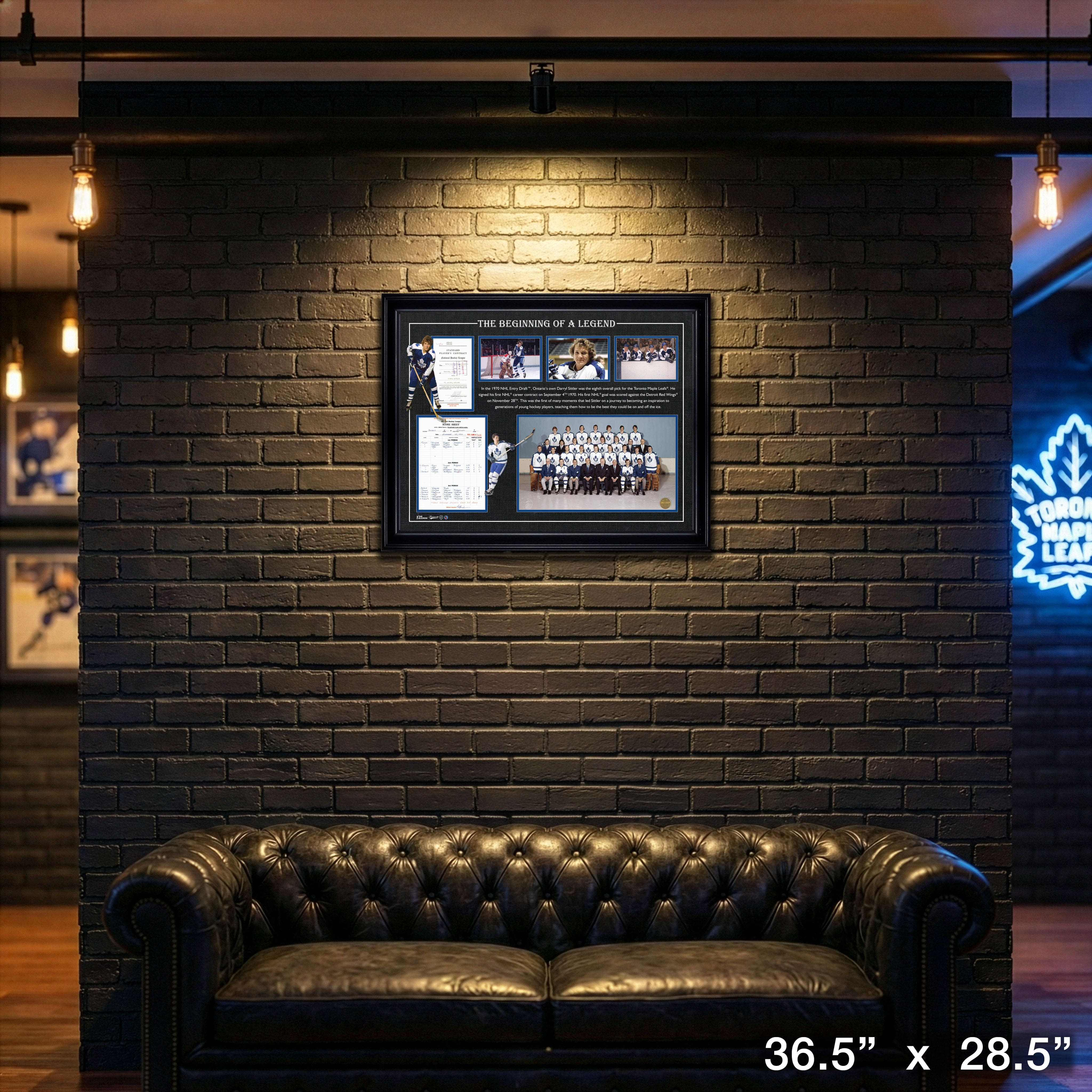 Darryl Sittler First Goal Framed Collage 36.5" x 28.5"