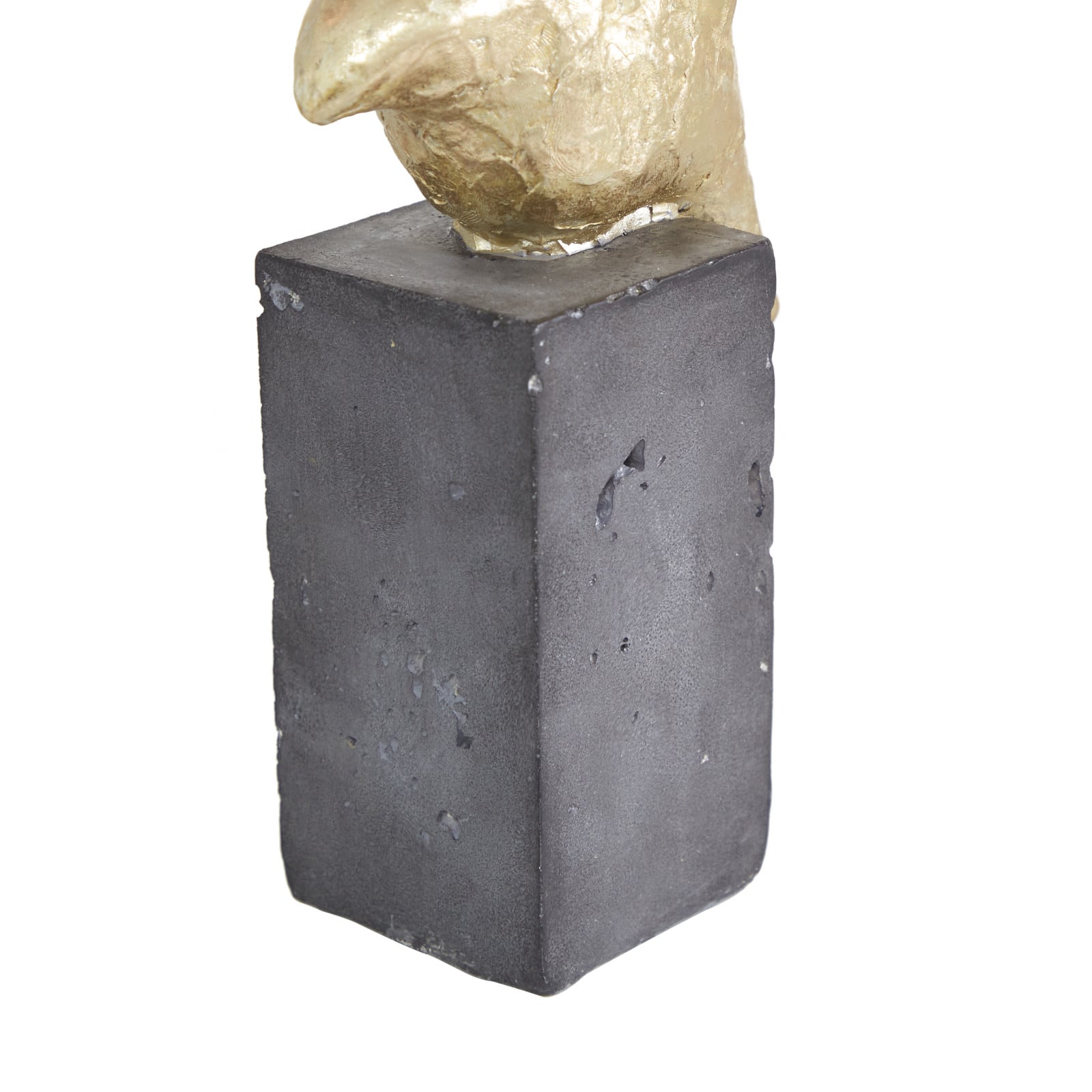 Set of 3 Gold Polystone Birds Sculpture 14", 15", 9"