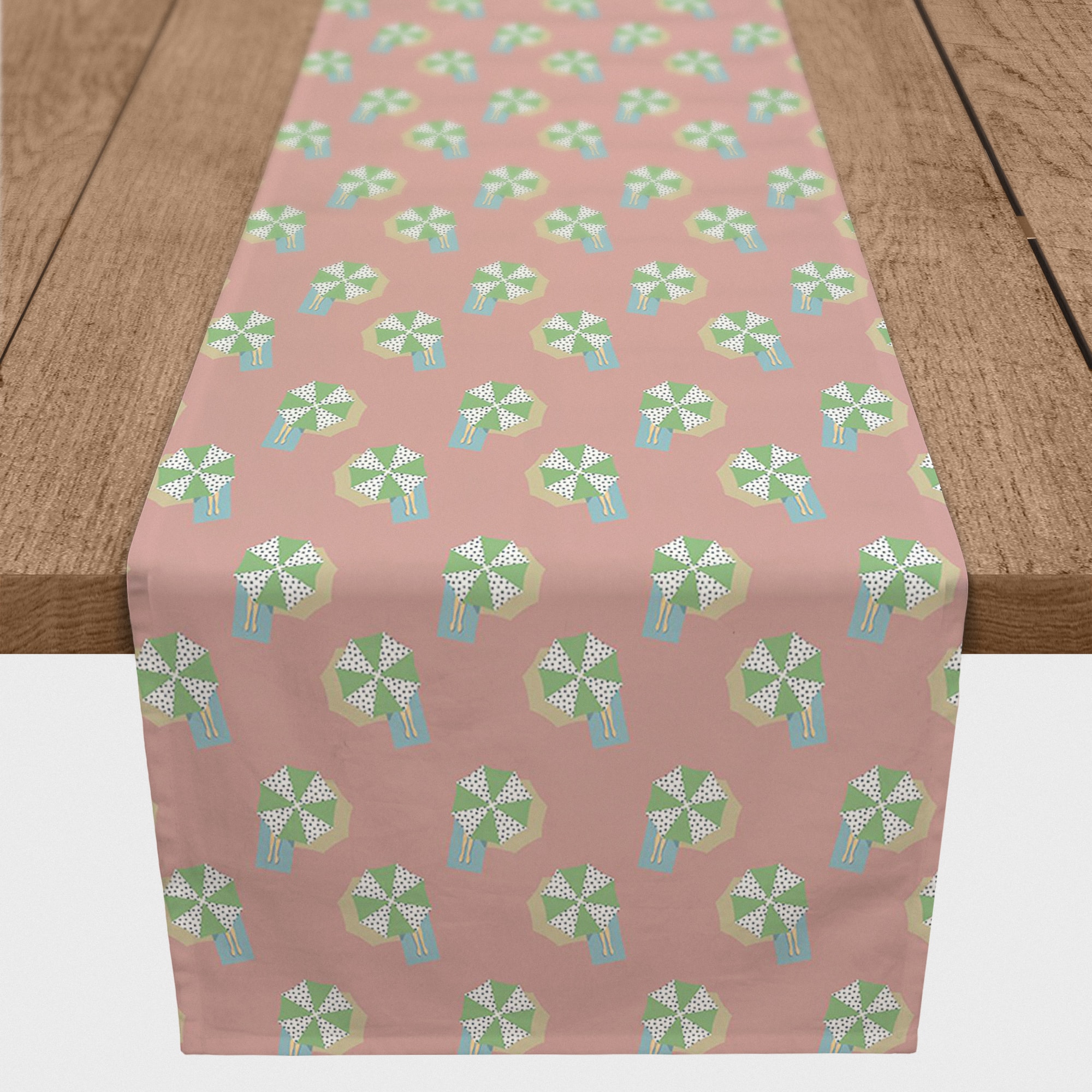 72" Umbrella Pattern Cotton Twill Runner